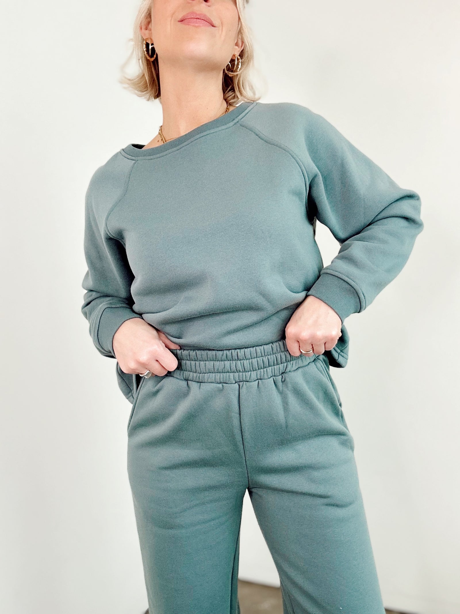 Kara Pullover & Sweatpant Set Ash Jade