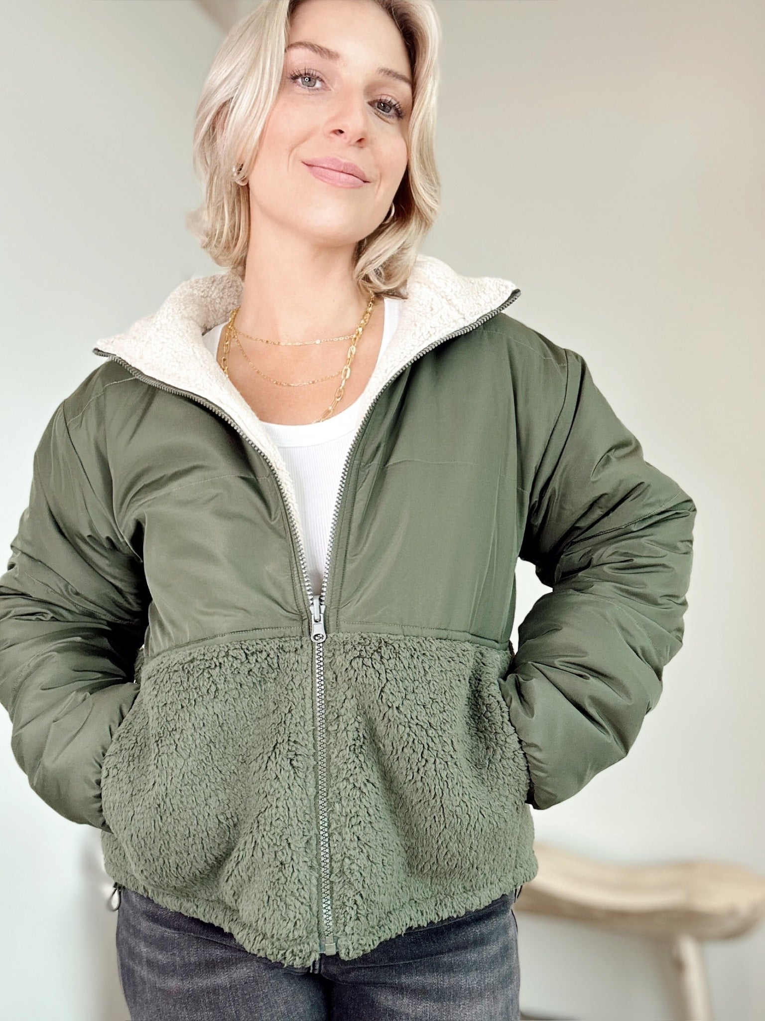 Shelby Sherpa Puffer Jacket