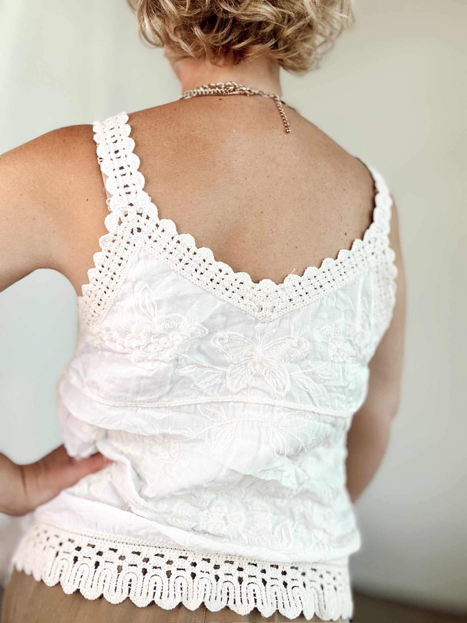 Essie Crochet Detail Tank