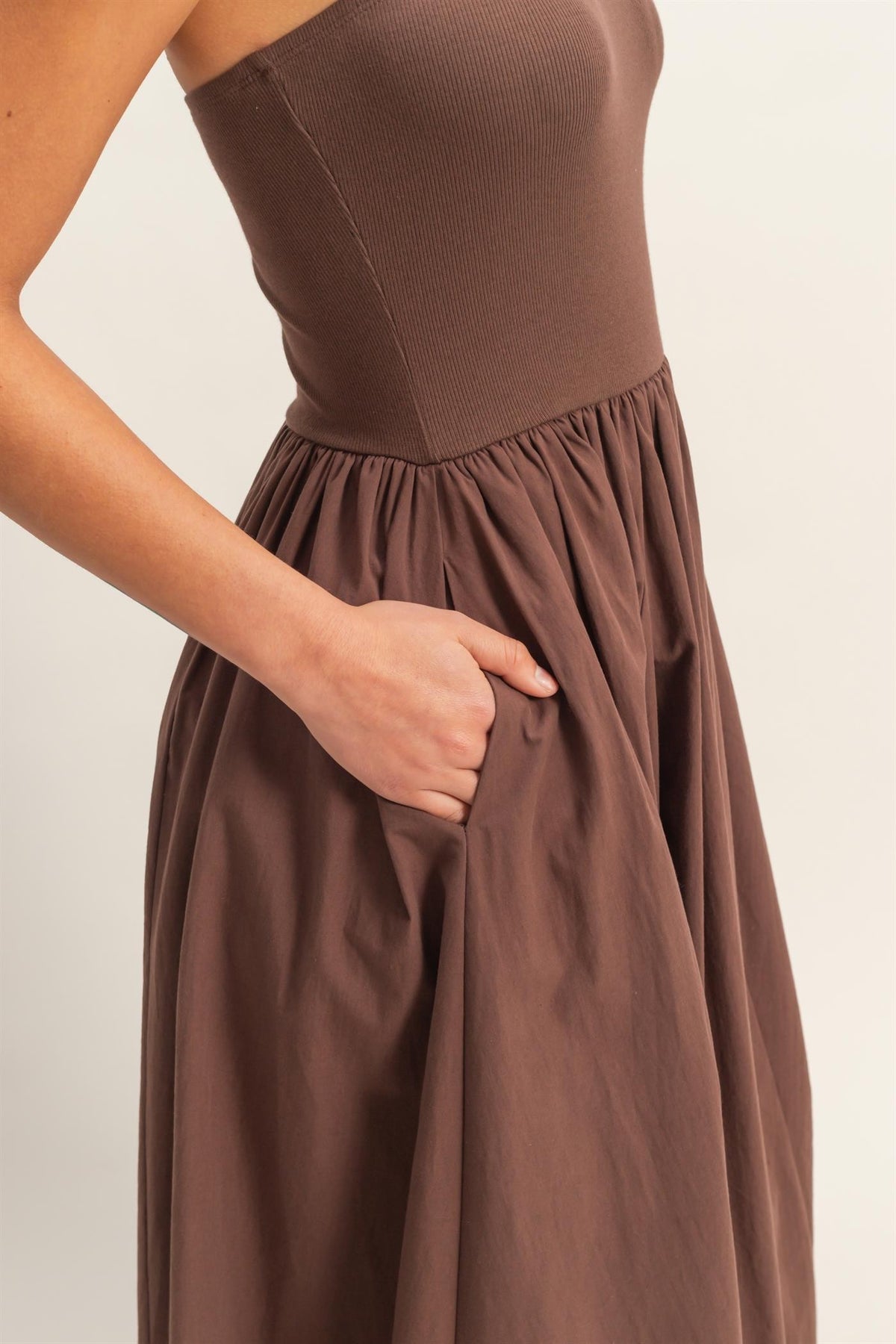 Lulu Strapless Midi Dress