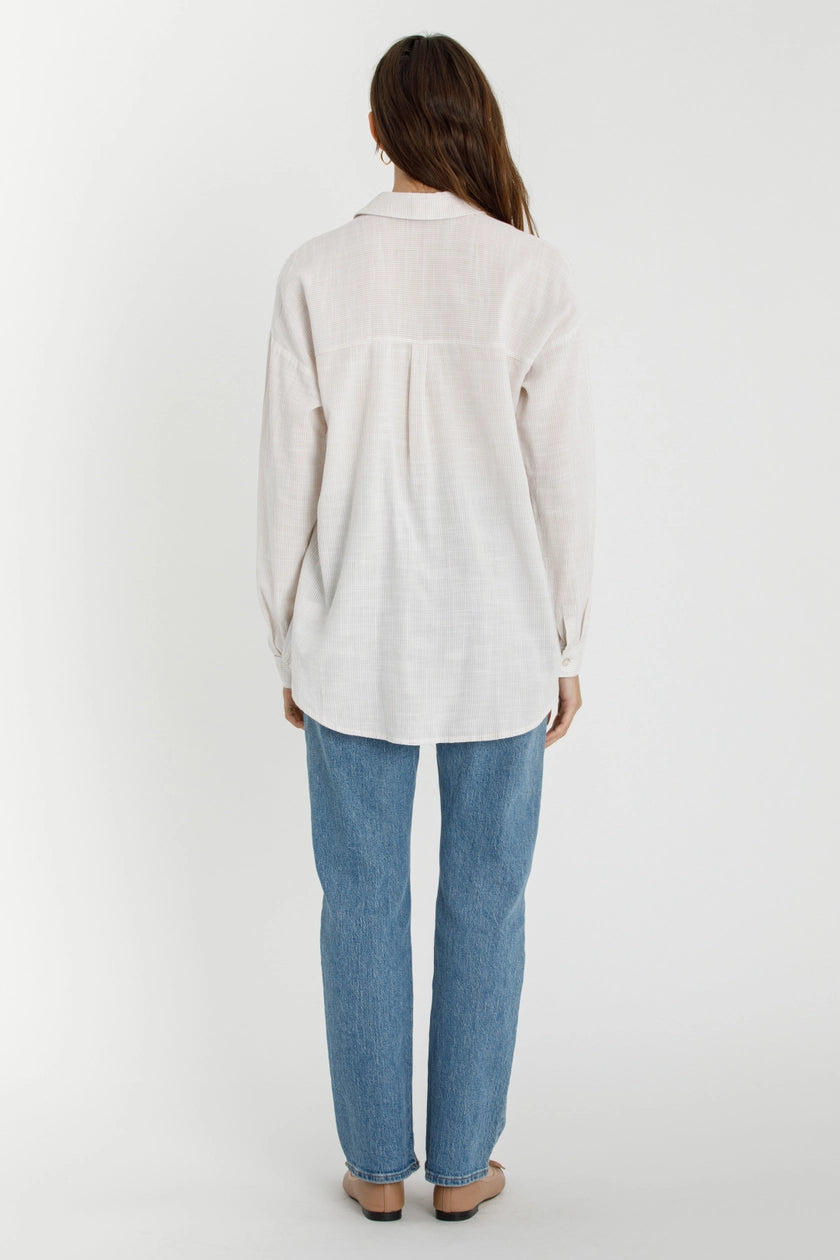 Allegra Stripe Shirt Lt.Taupe