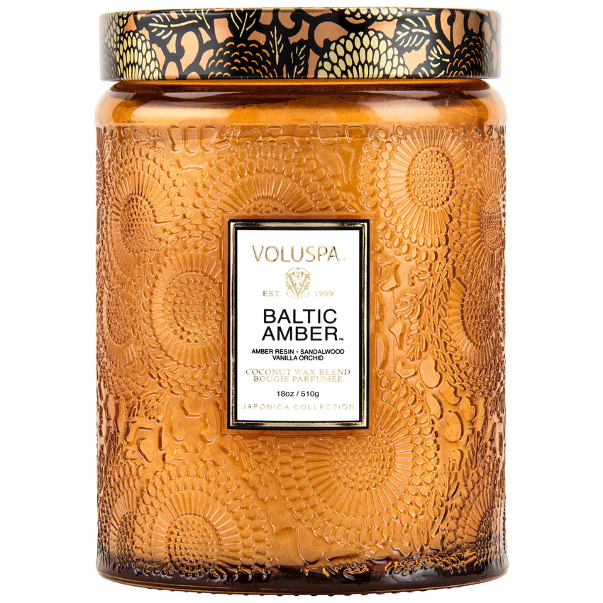Baltic Amber Glass Jar Candle 18 oz.