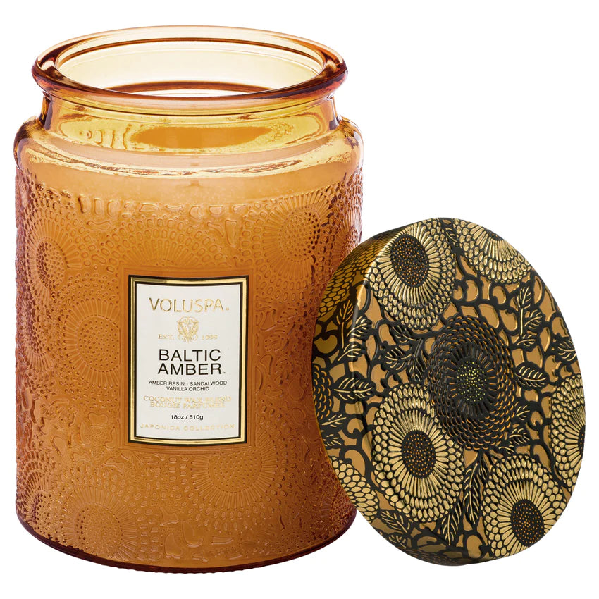 Baltic Amber Glass Jar Candle 18 oz.