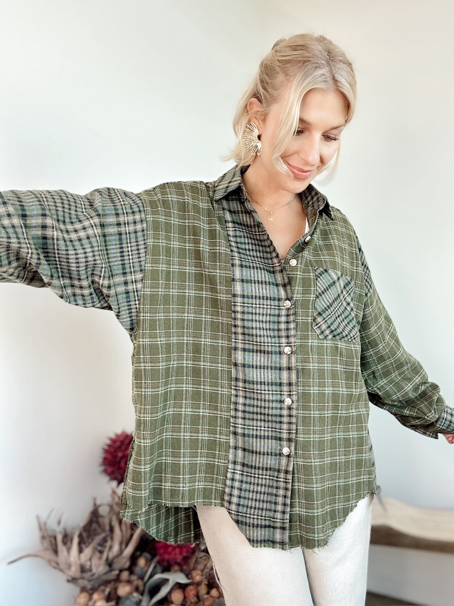 Dylan Flannel Shirt Olive