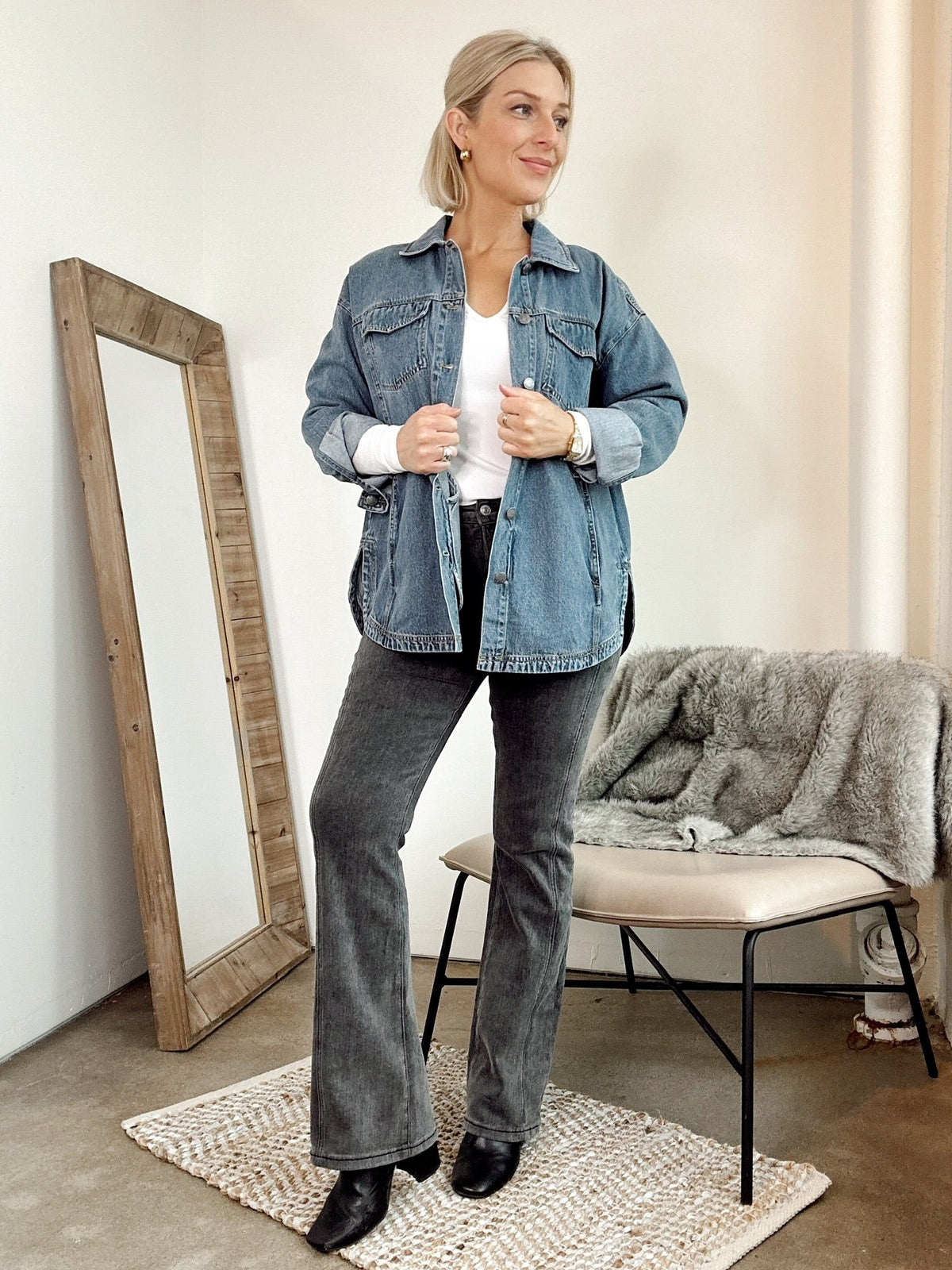 Paulina Denim Tencel Shacket