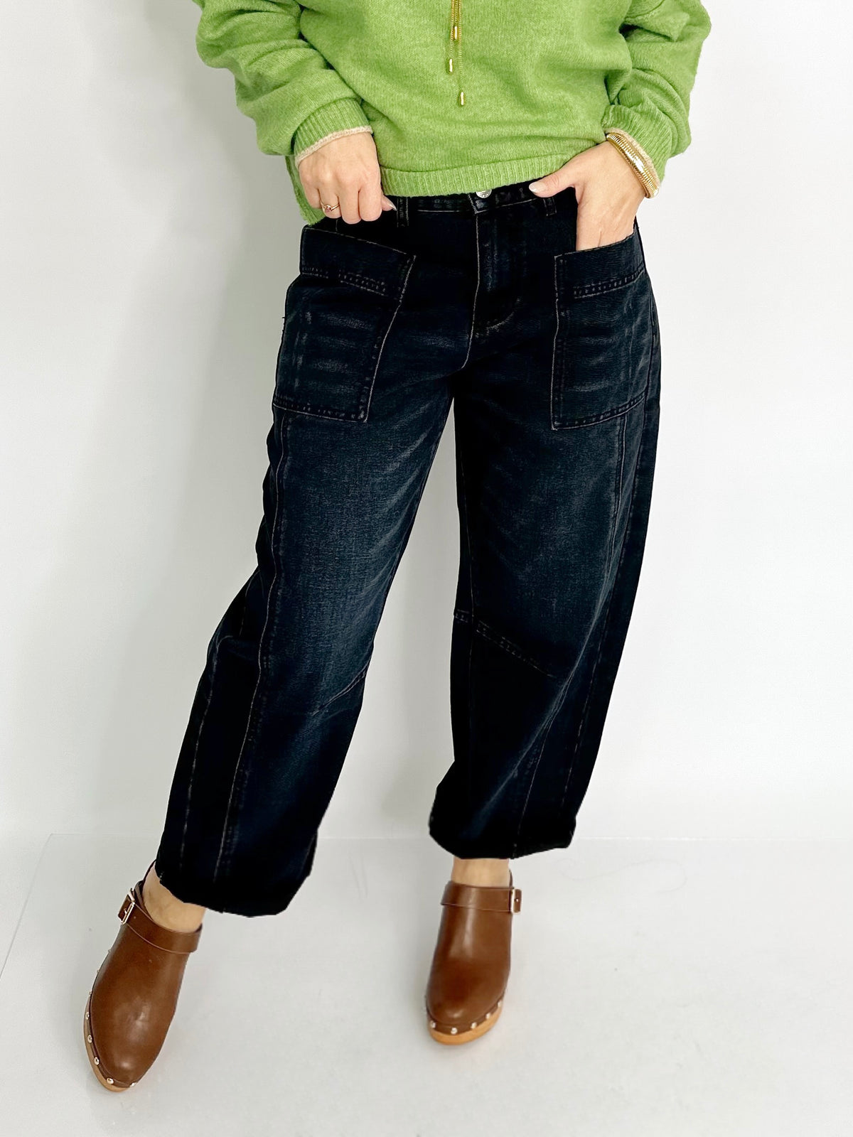 Missy Barrel Jeans Dark Washed