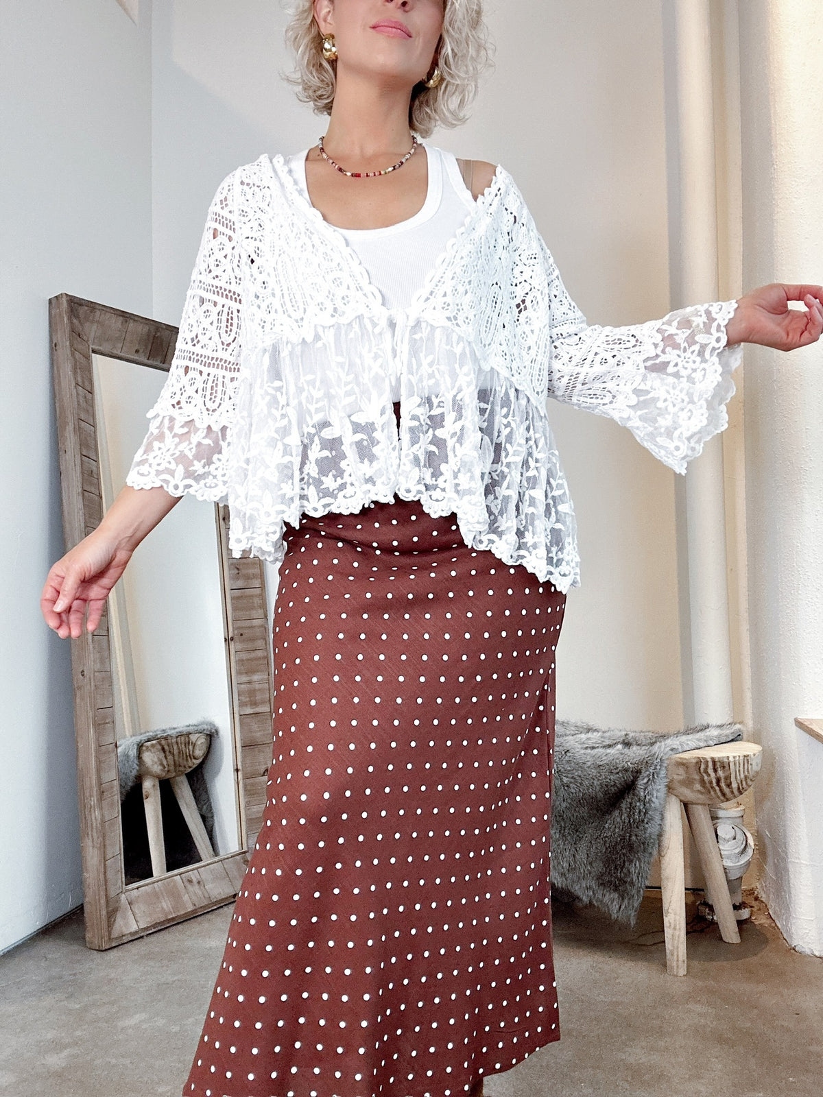 Aria Crochet Floral Lace Cardigan