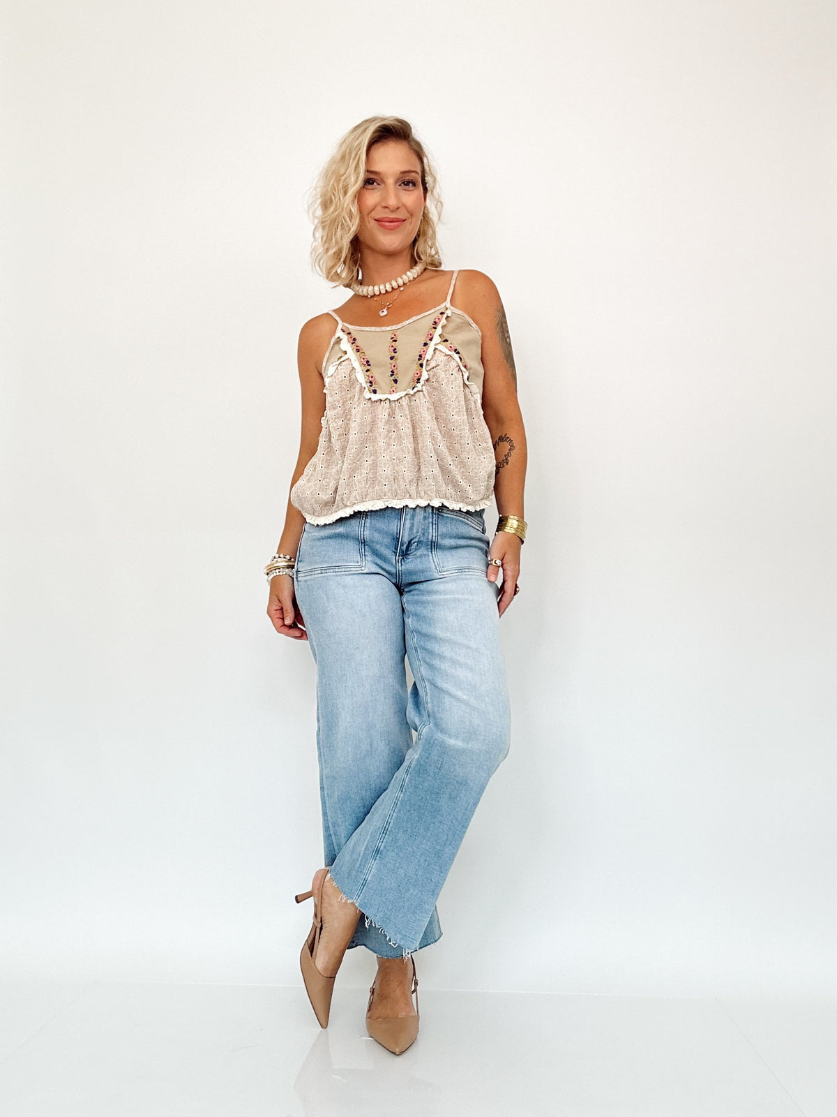 Reese Super High Rise Wide Leg Jeans