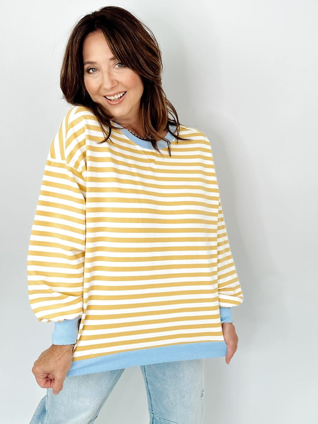 Trisha Striped Pullover Sweatshirt