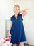 Adley Sleeveless V- Neck Mini Dress Navy