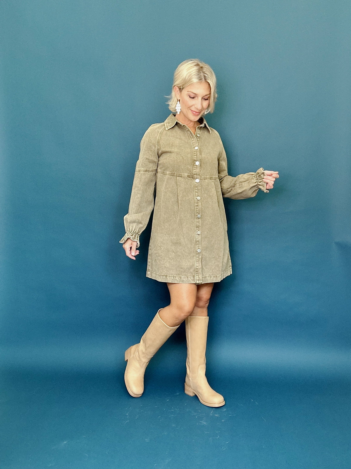 Elise Mini Dress Olive