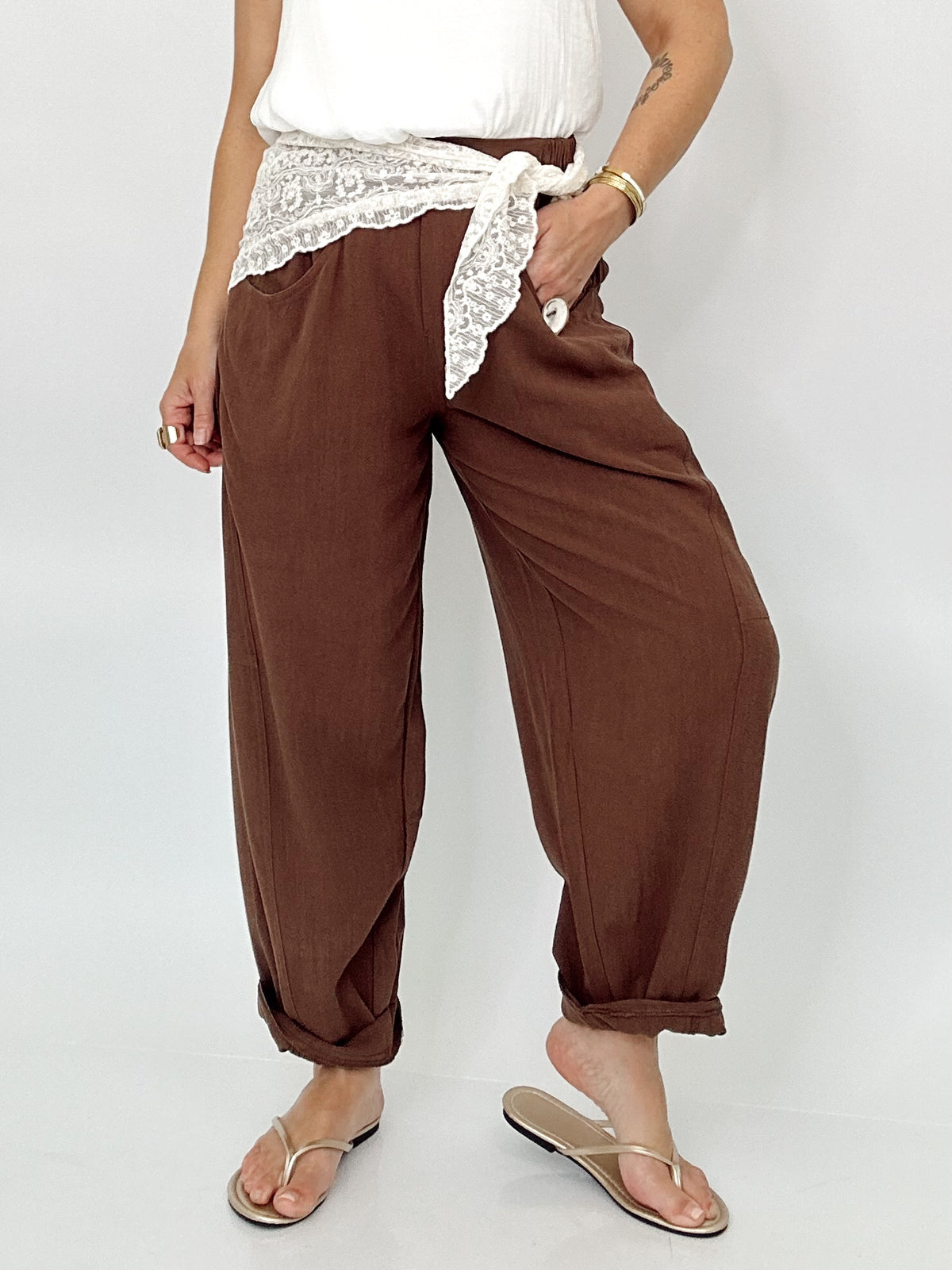 Chrissy Barrel Pants Coco