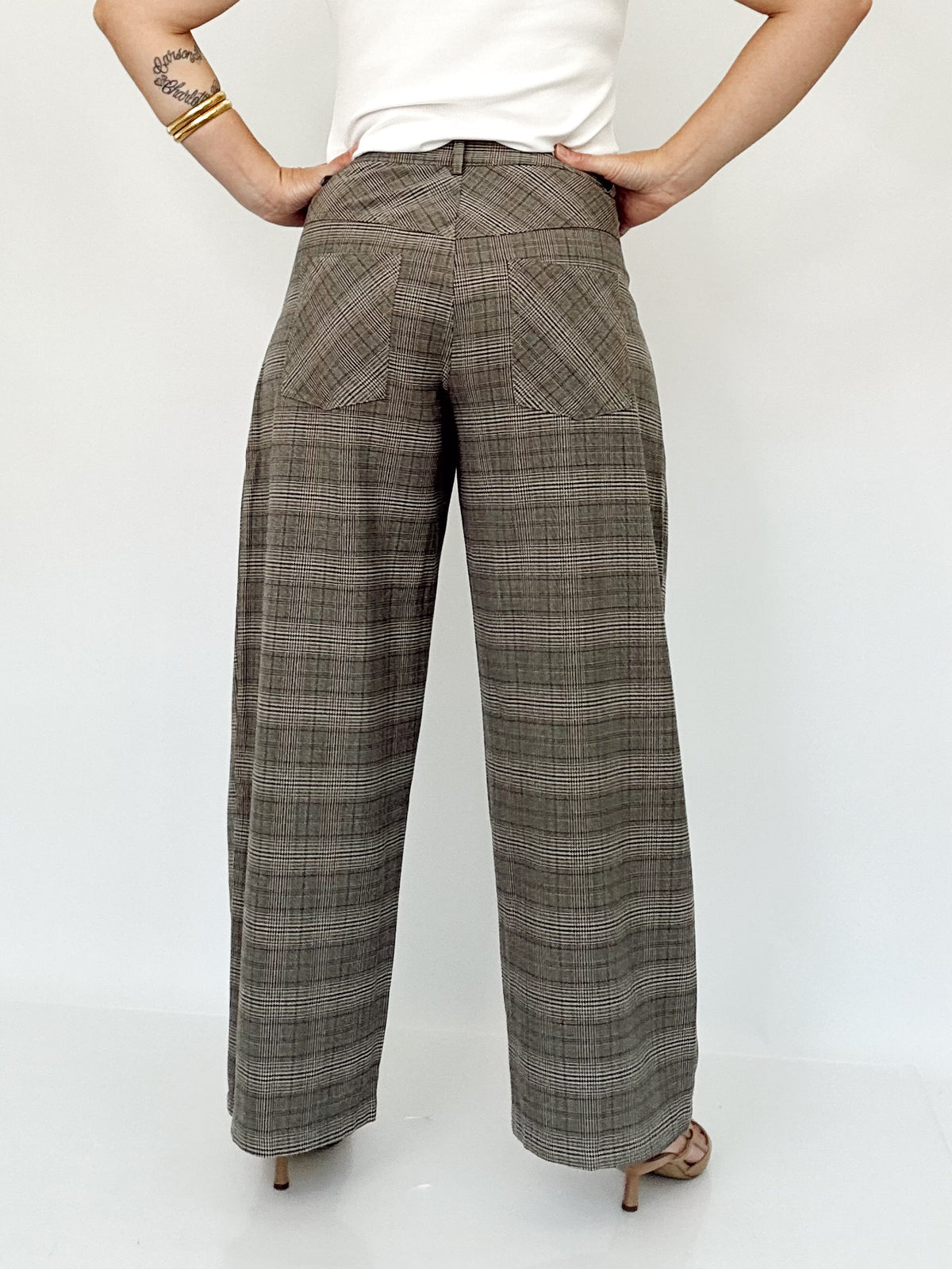 Penny Plaid Pleated Pants