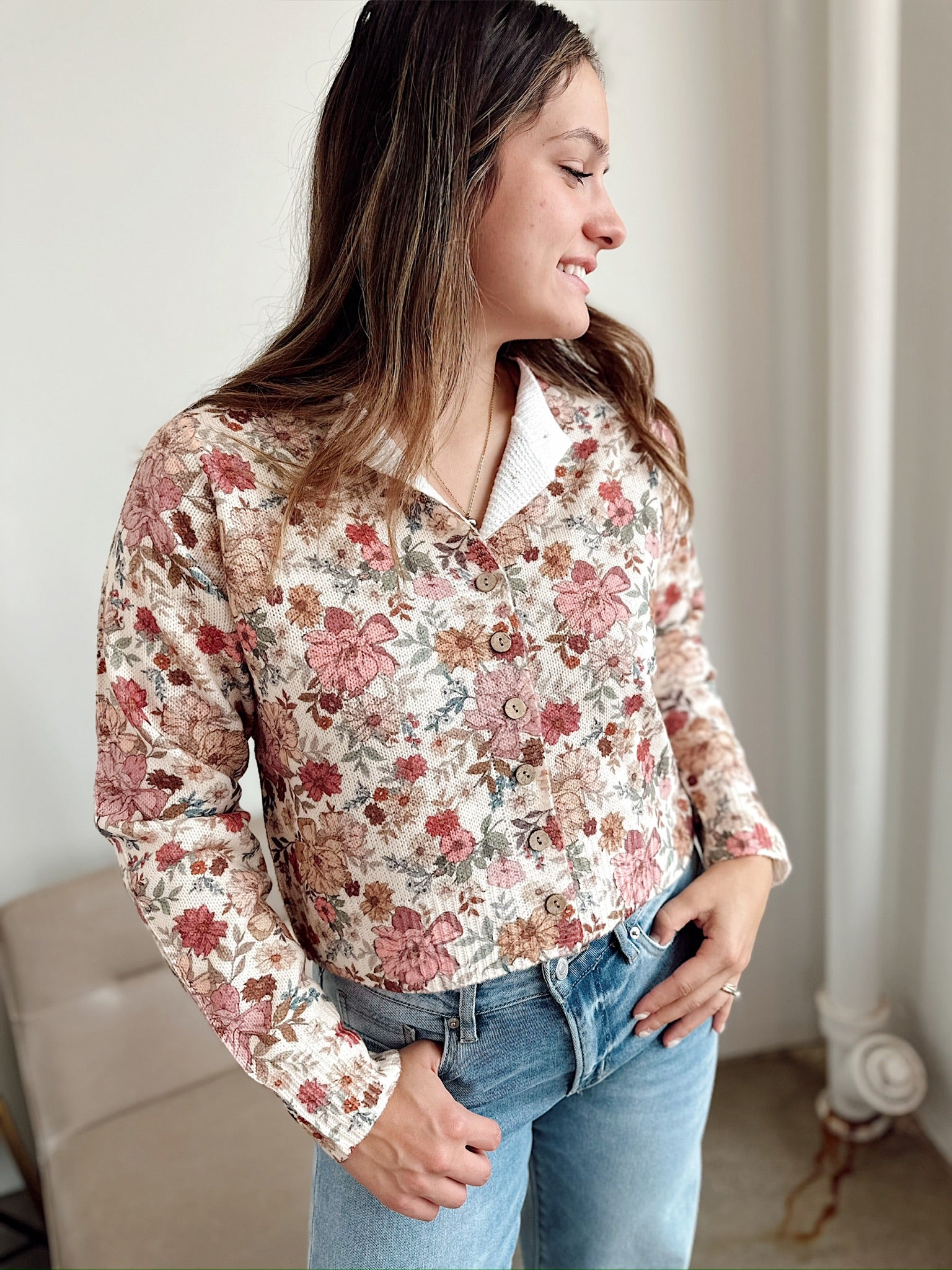 Parker Floral Cardigan Top