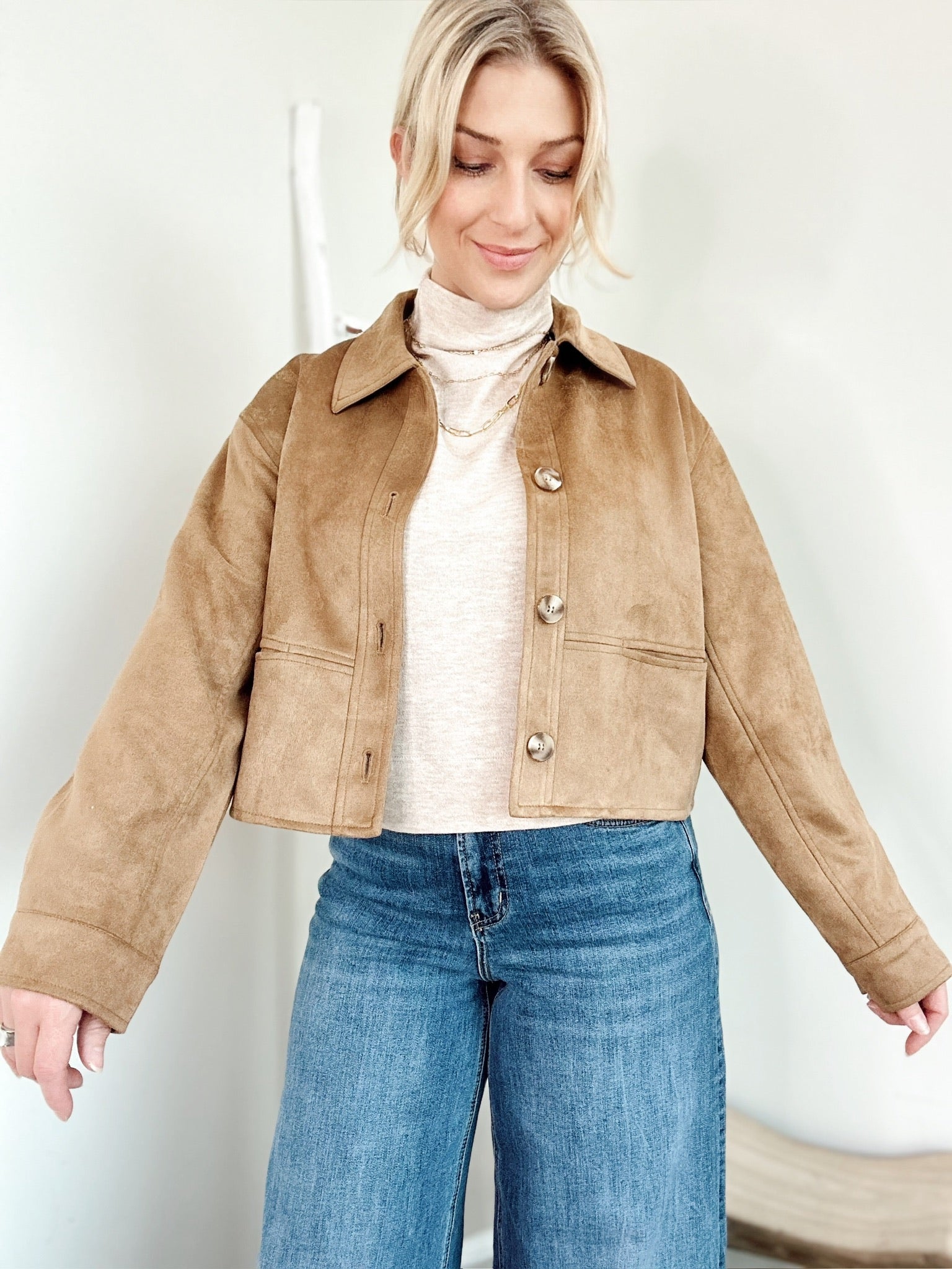 Sadie Suede Cropped Jacket
