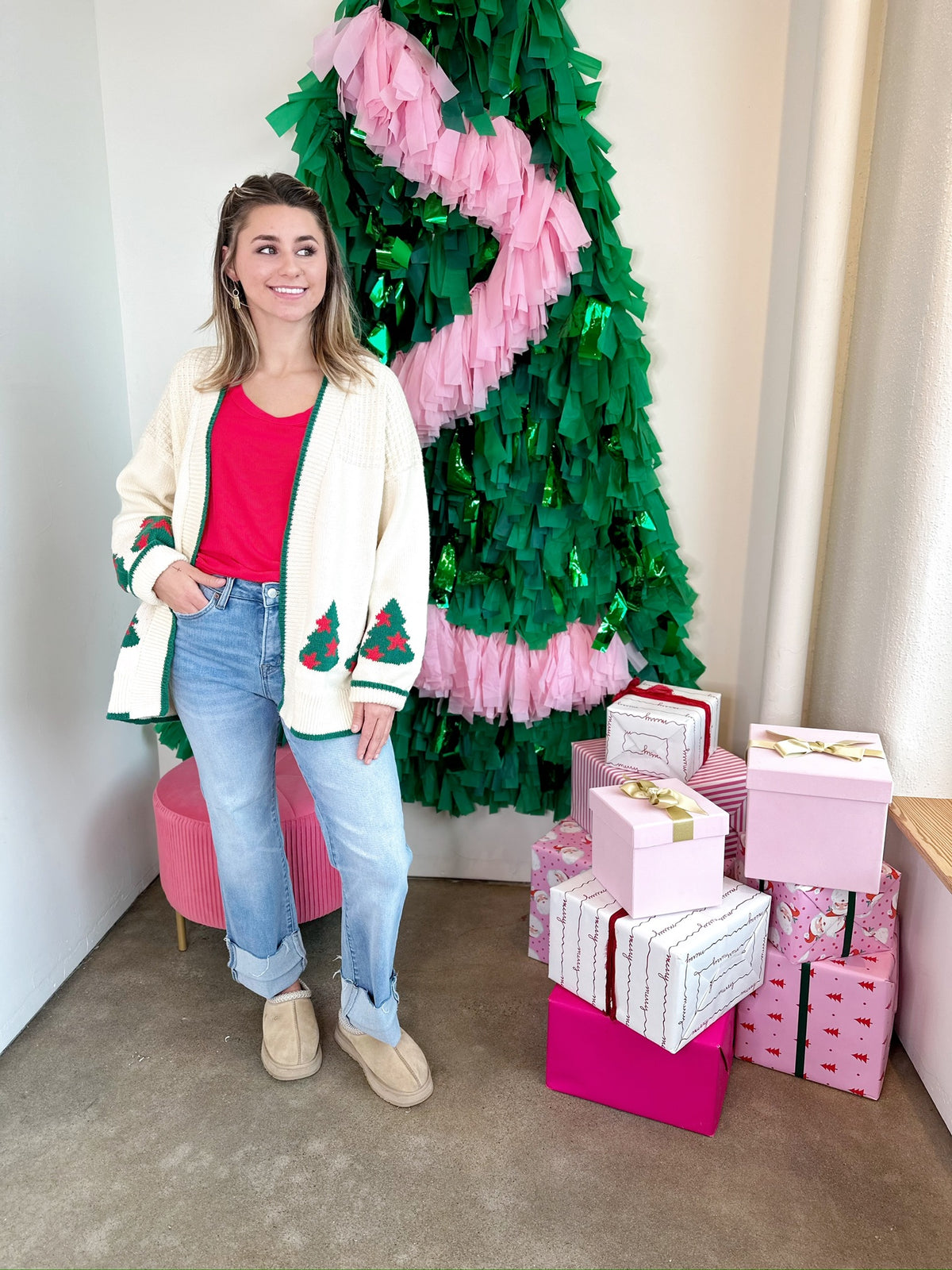 Christmas Tree Sweater Cardigan