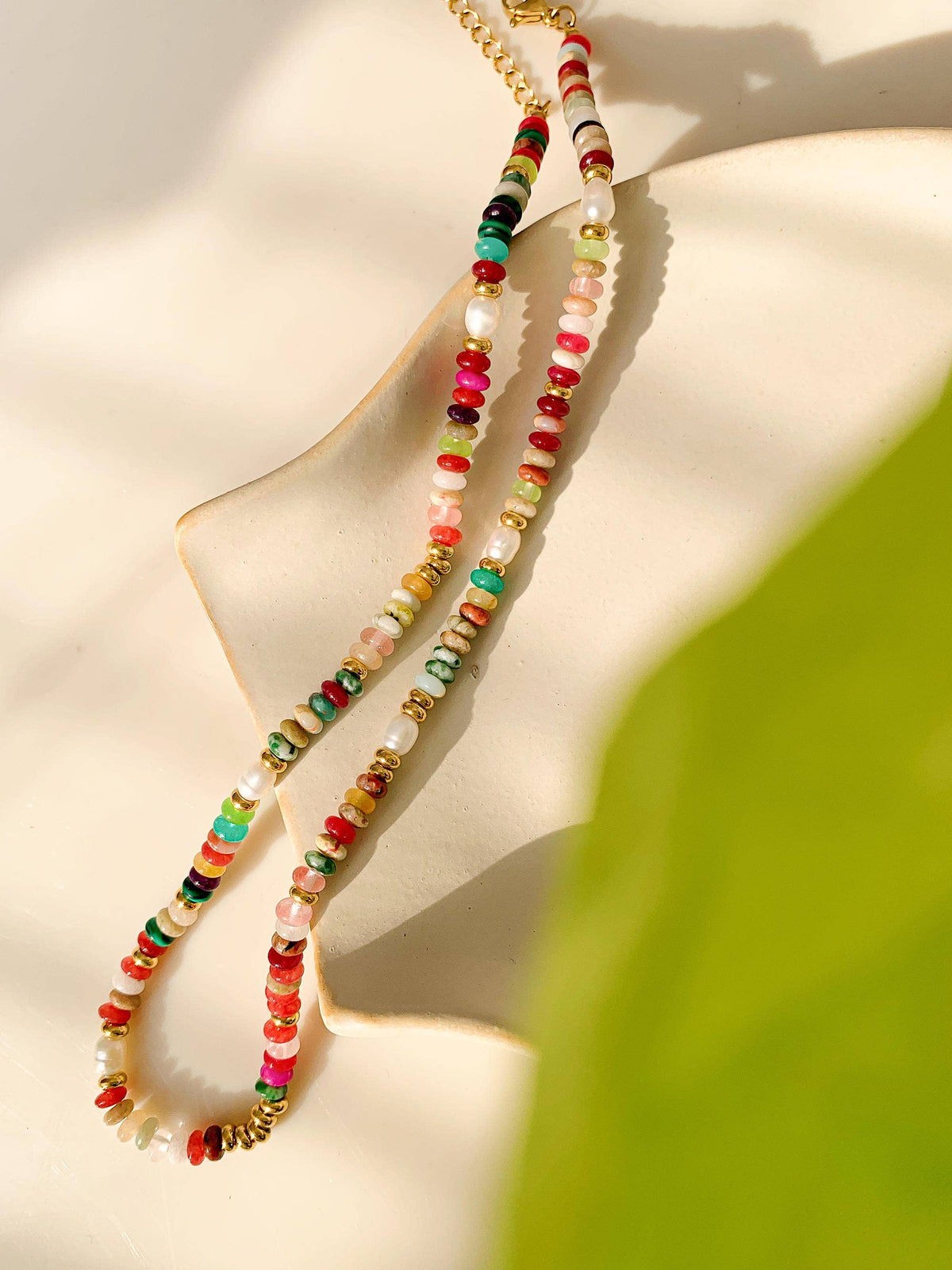 Sunny Boho Beaded Necklace