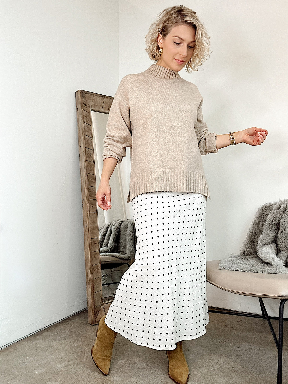 Amanda Mock Neck Sweater