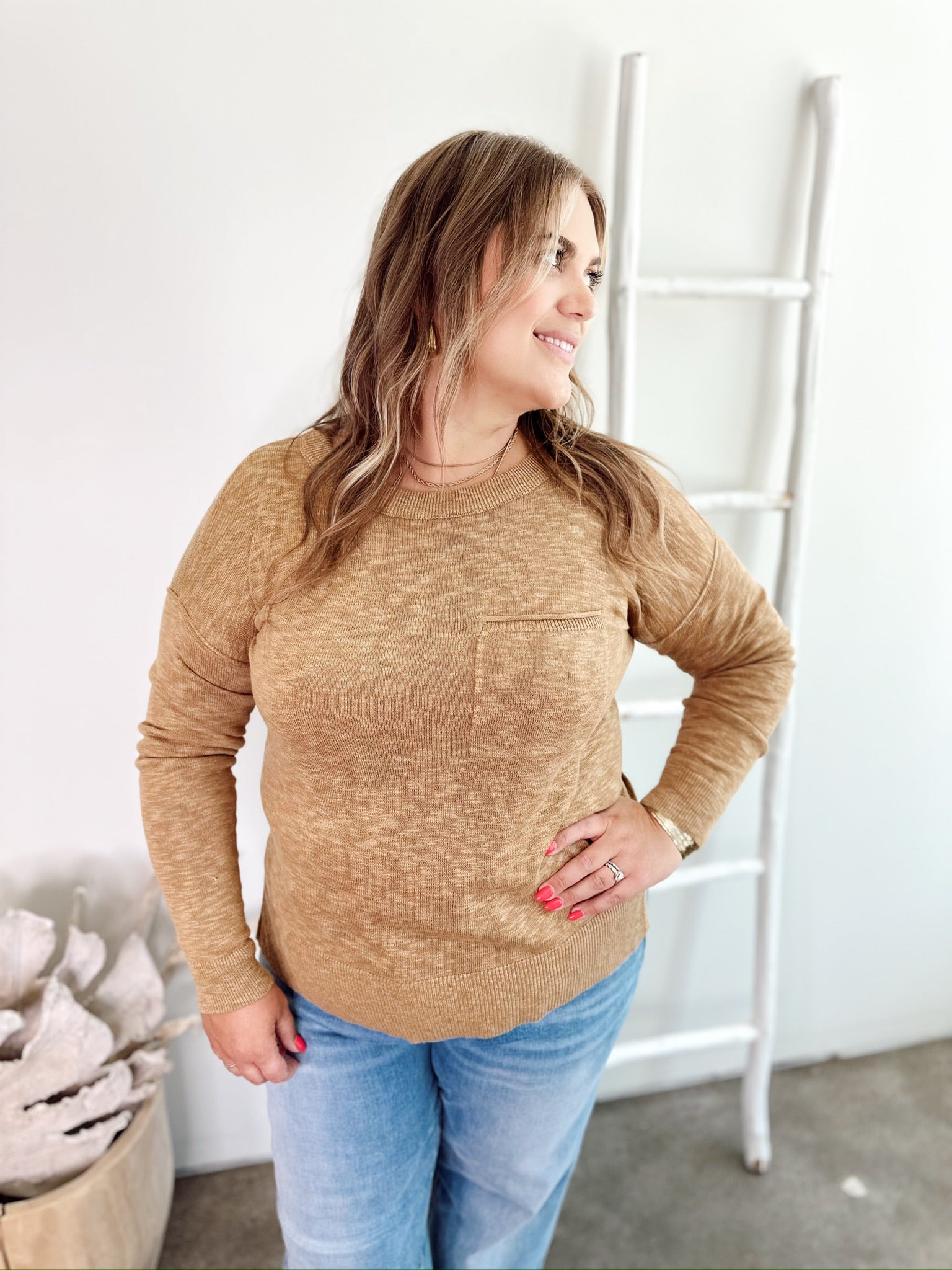 Jenny Slub Sweater Golden Rod