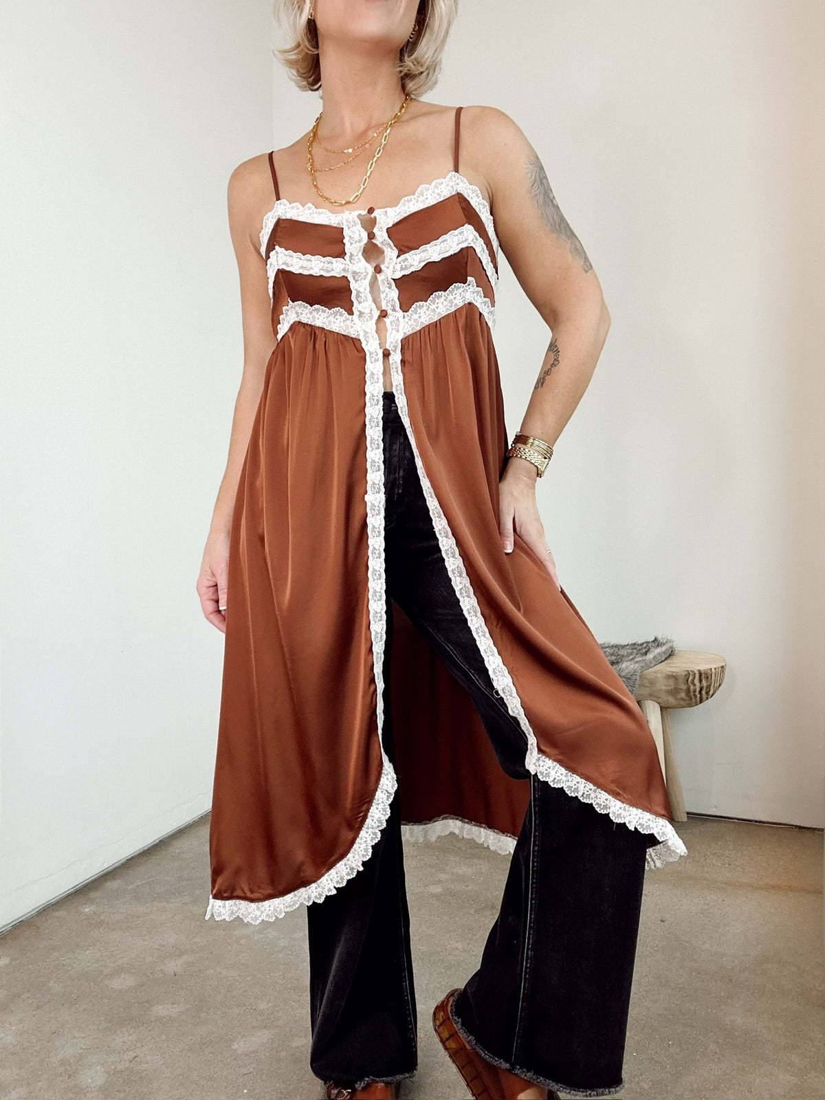 Zoey Lace Trim Cami Top