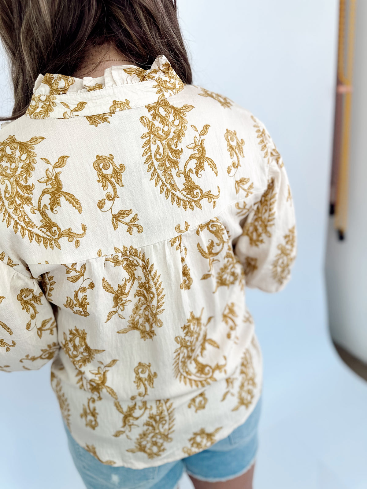 Callie Floral Balloon Sleeves Blouse