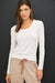 Petra Scoop Neck Long Sleeve Tee Off White