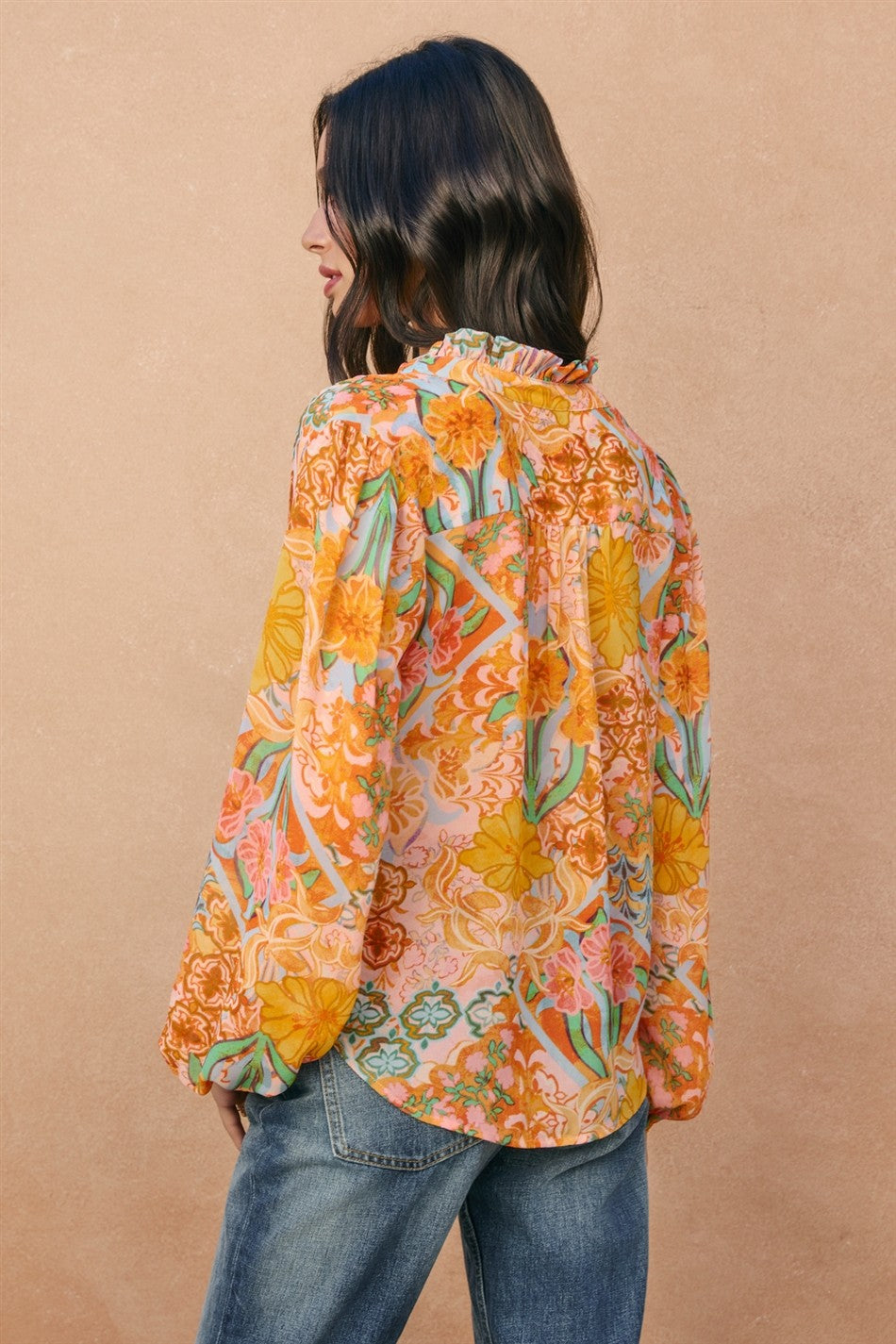 Danica Balloon Shirring Blouse