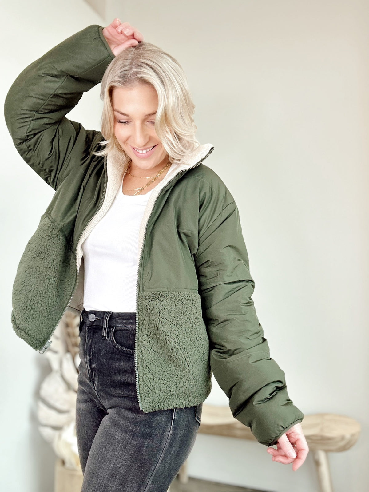 Shelby Sherpa Puffer Jacket