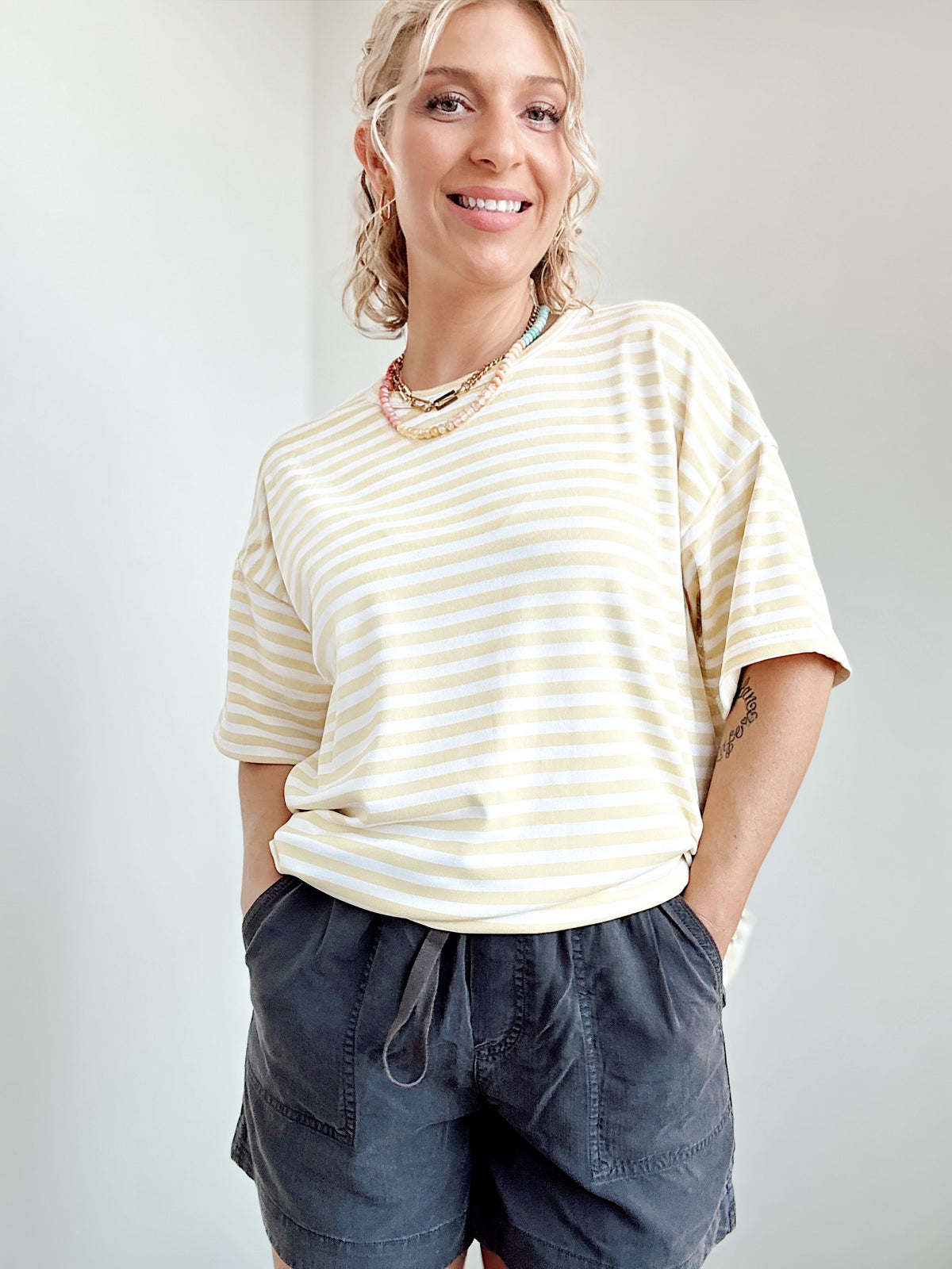 Daisy Oversized Stripe T-shirt