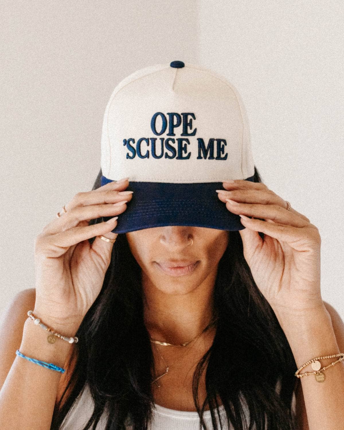 Ope 'Scuse Me Hat Navy Blue/Cream