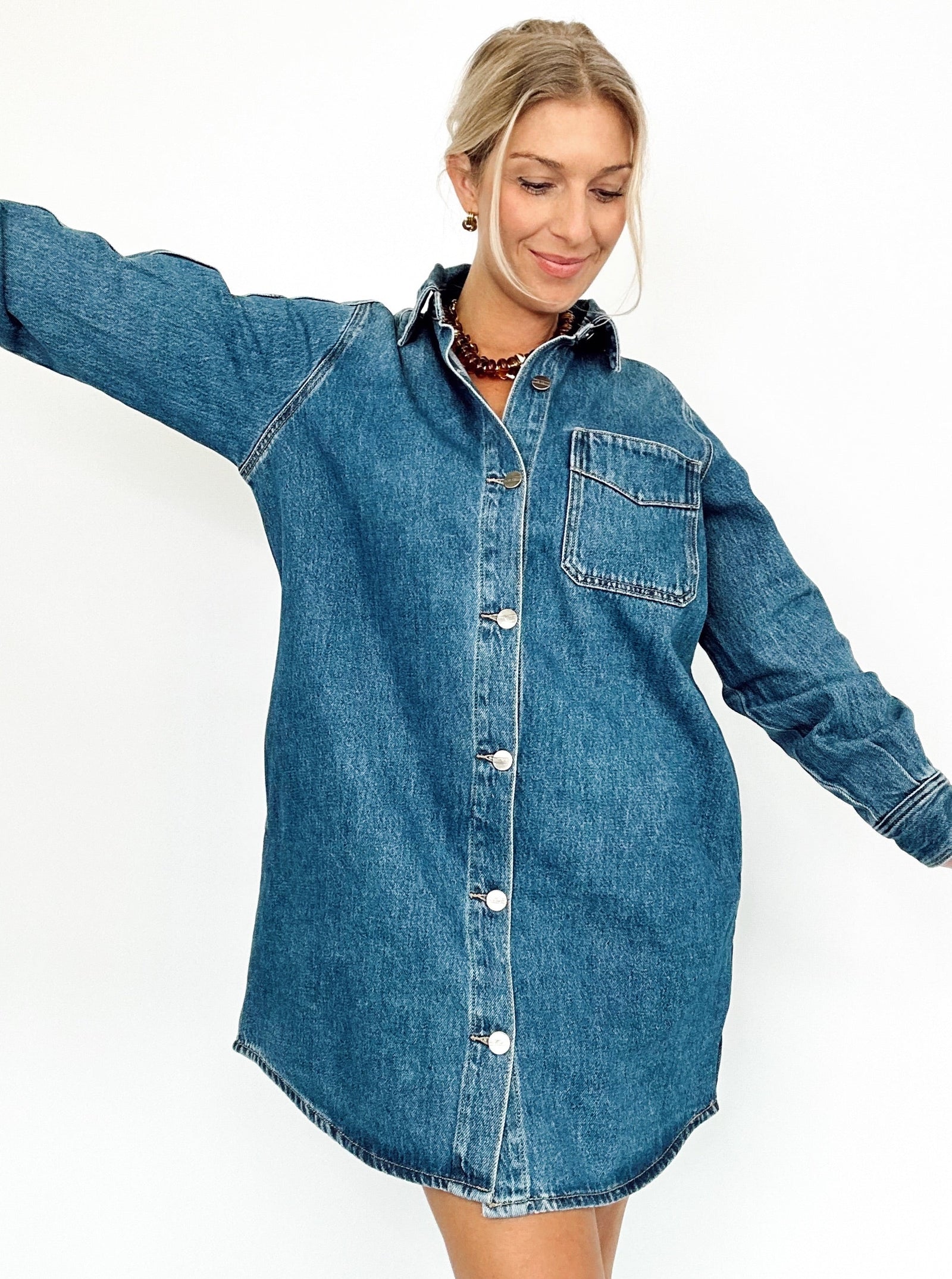 Dixie Denim Oversized Shirt Dress
