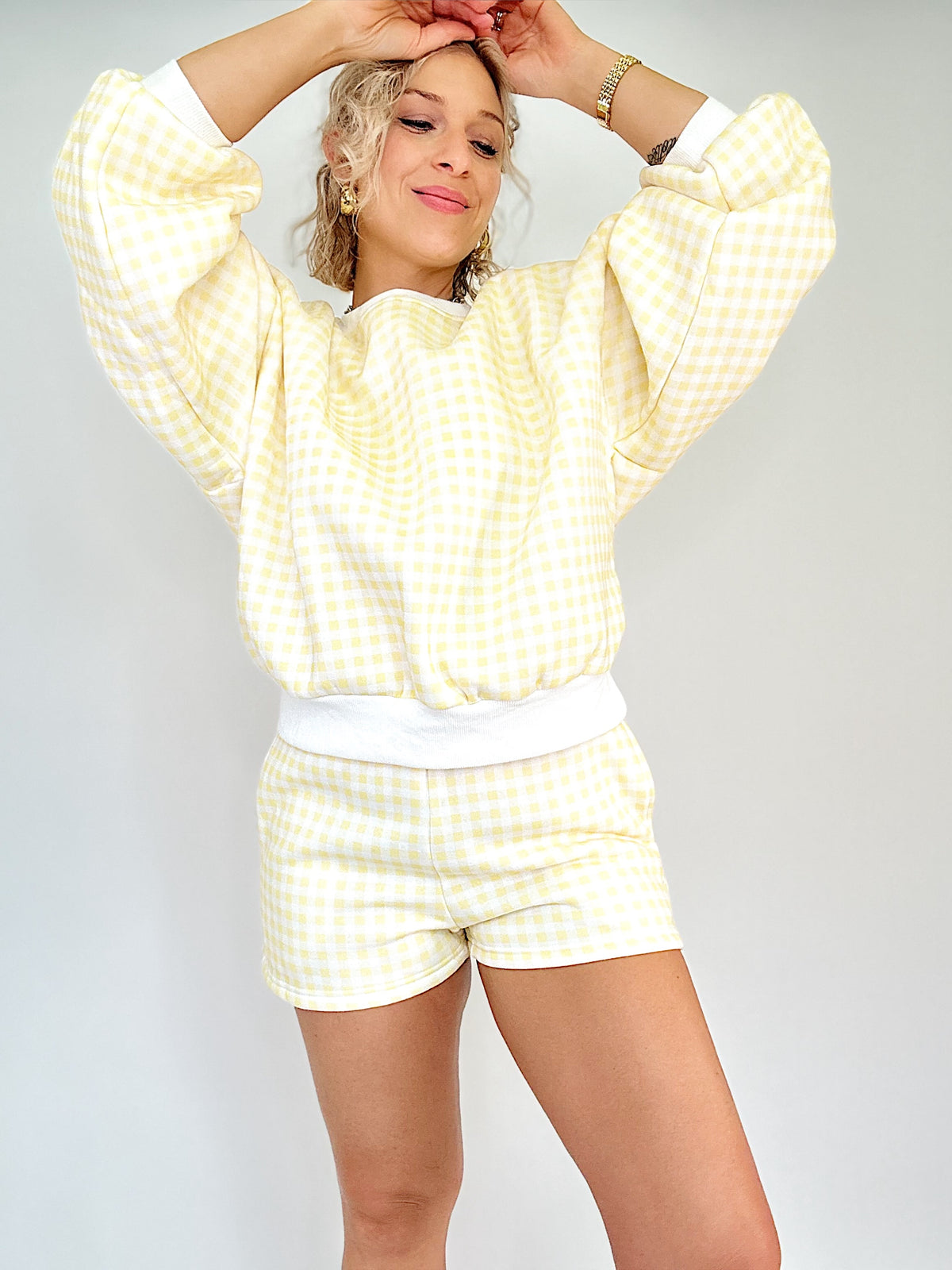 Alisa Gingham Short Set