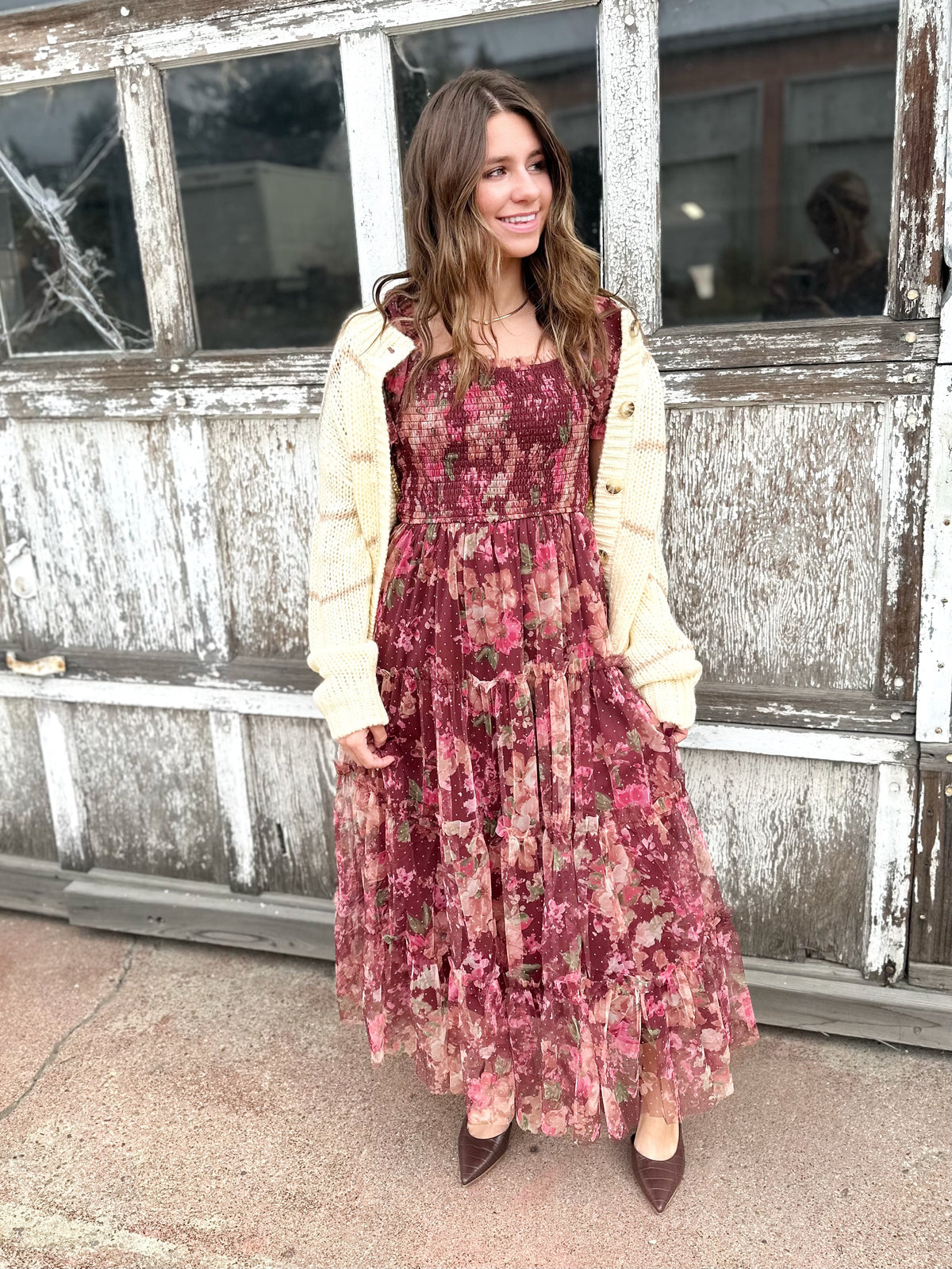 Cecily Floral Midi Dress