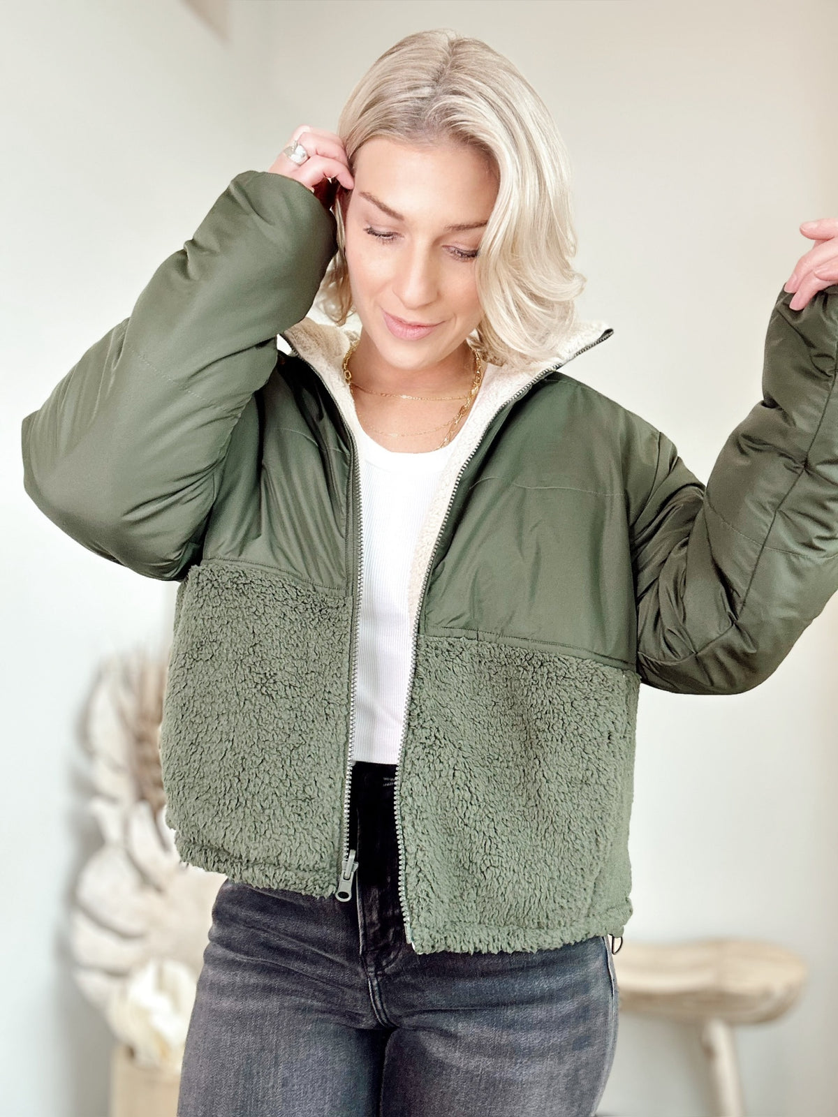 Shelby Sherpa Puffer Jacket