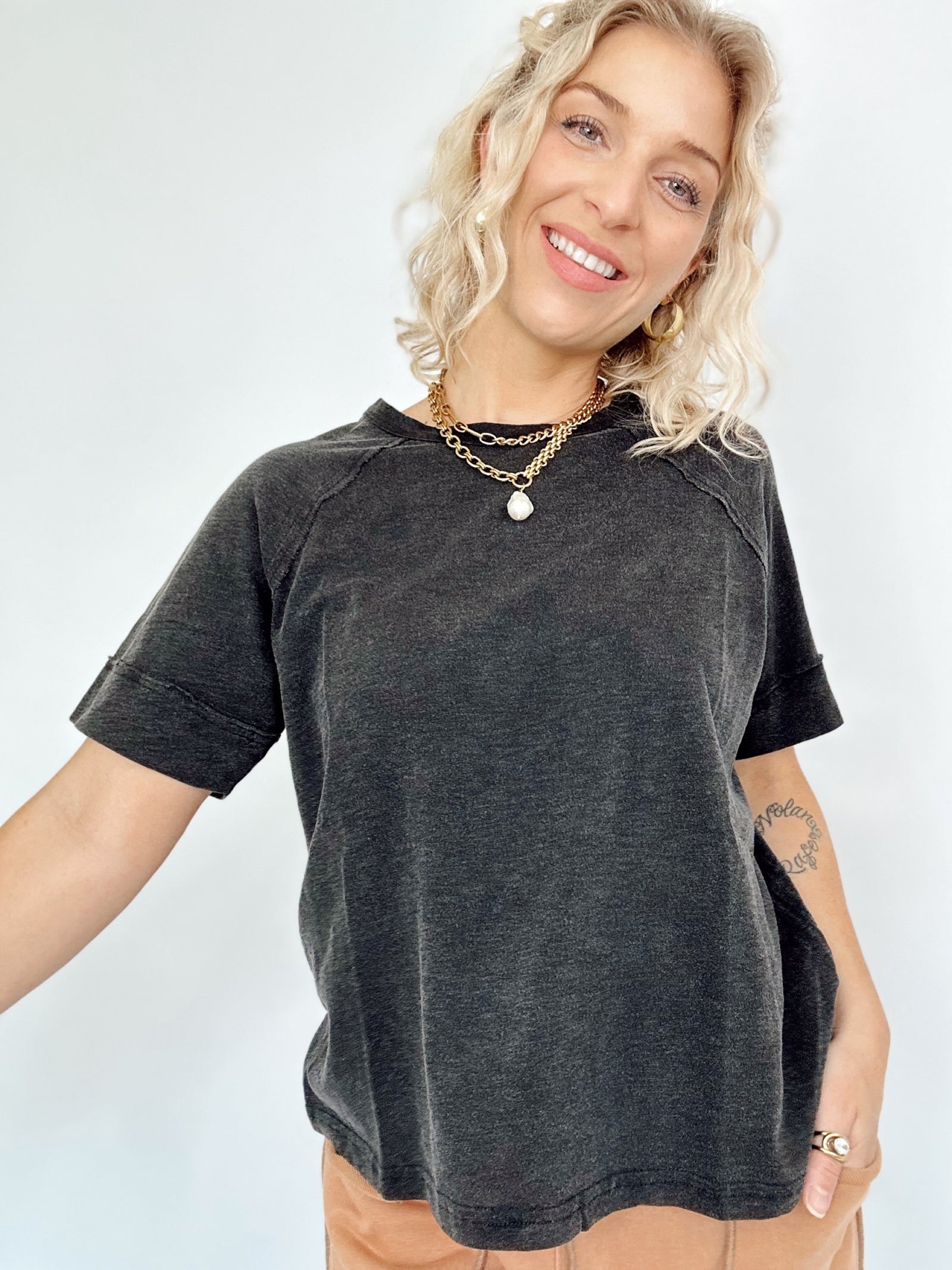 Stacy Raglan Short Sleeve Tee