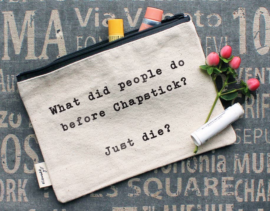 What Did People Zipper Pouch