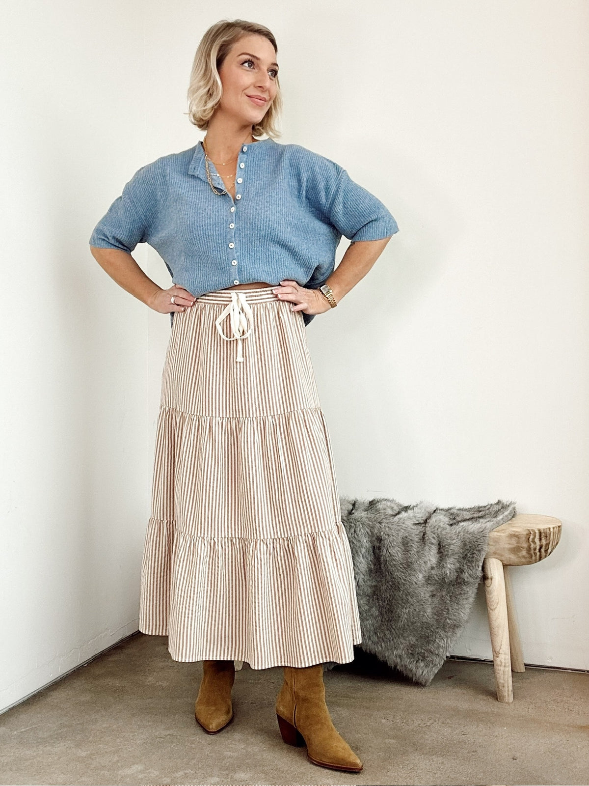 Daisy Ruffle Maxi Skirt