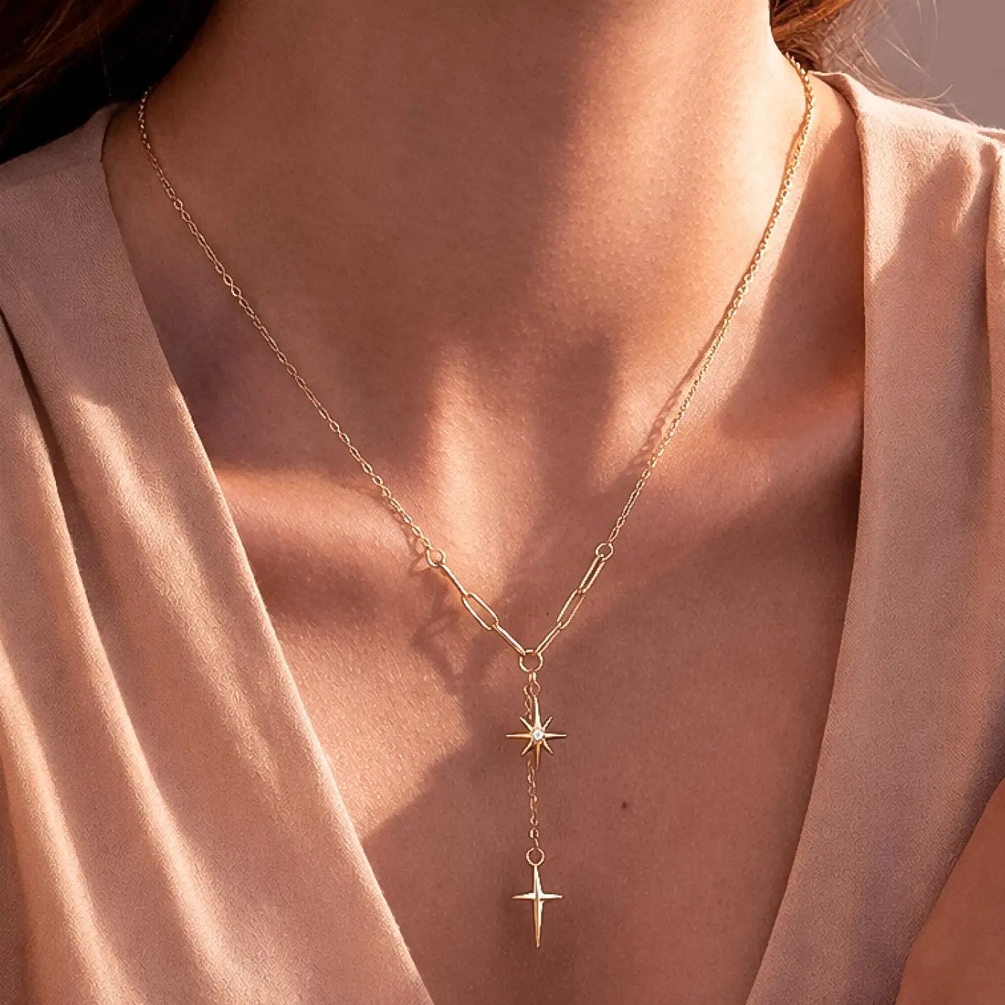 Starburst Charms Chain Necklace