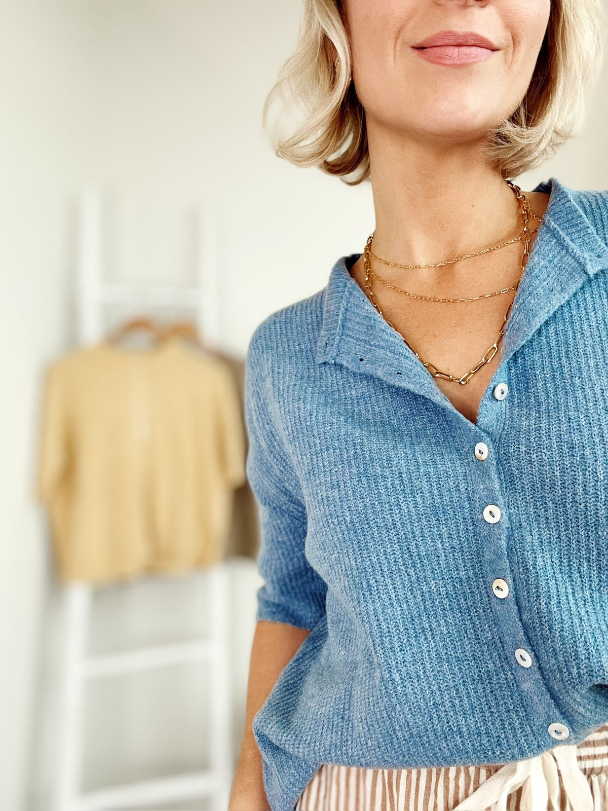 Cherie Cardigan Dusty Blue