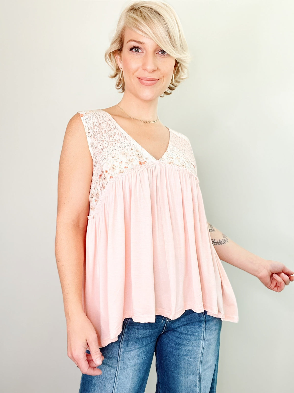Macy Floral Top Pink