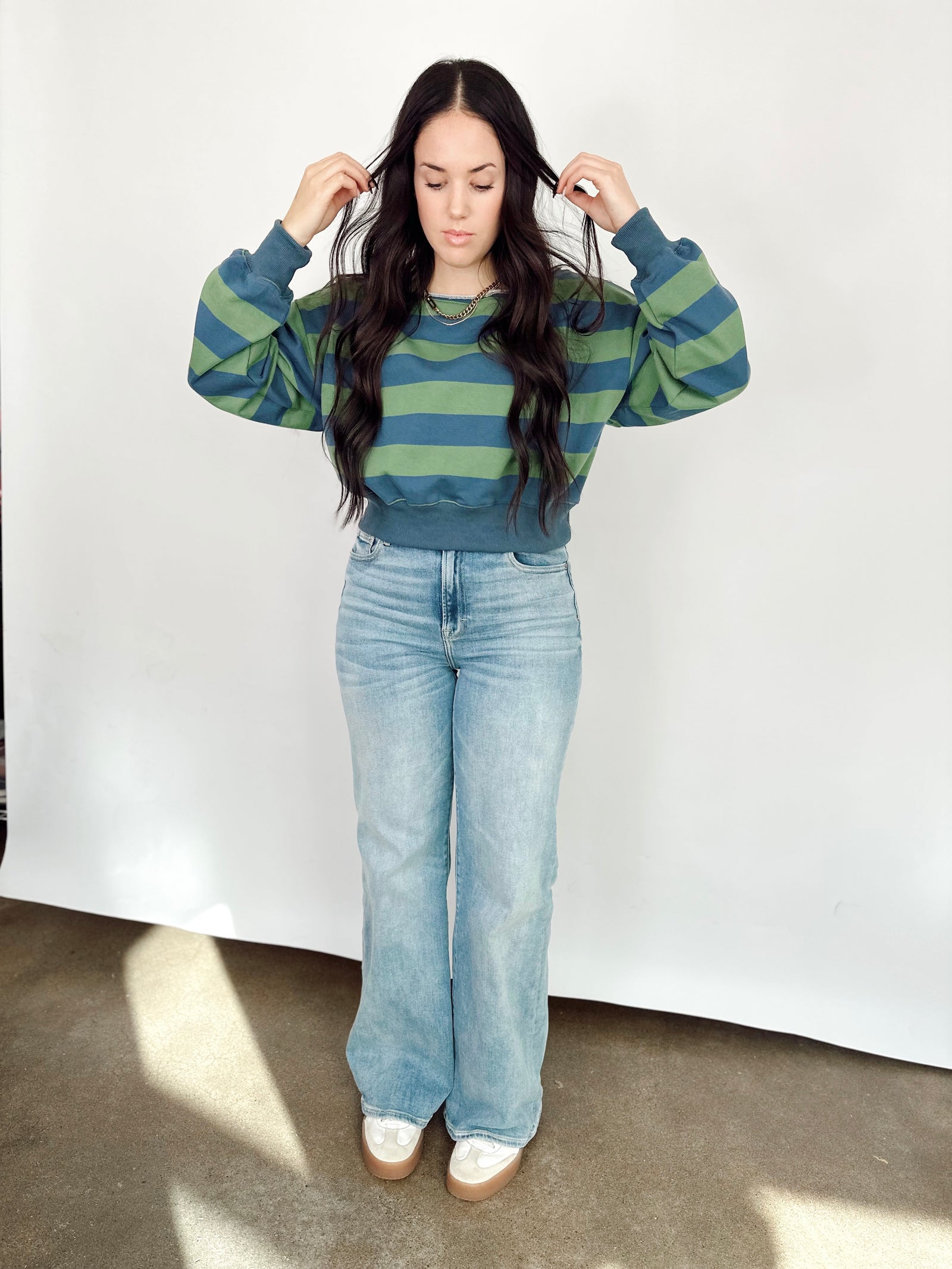 Jana Off The Shoulder Rugby Sweatshirt