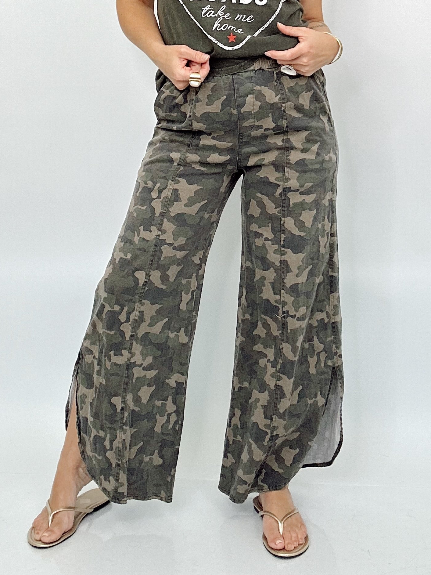 Nyla Tulip Washed Jeans Camo