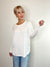 Solanna Round Neck Long Sleeve Top Off White