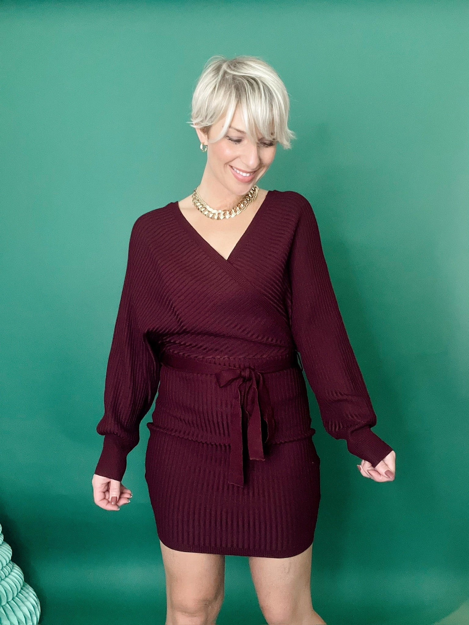 Trinity Sweater Wrap Dress