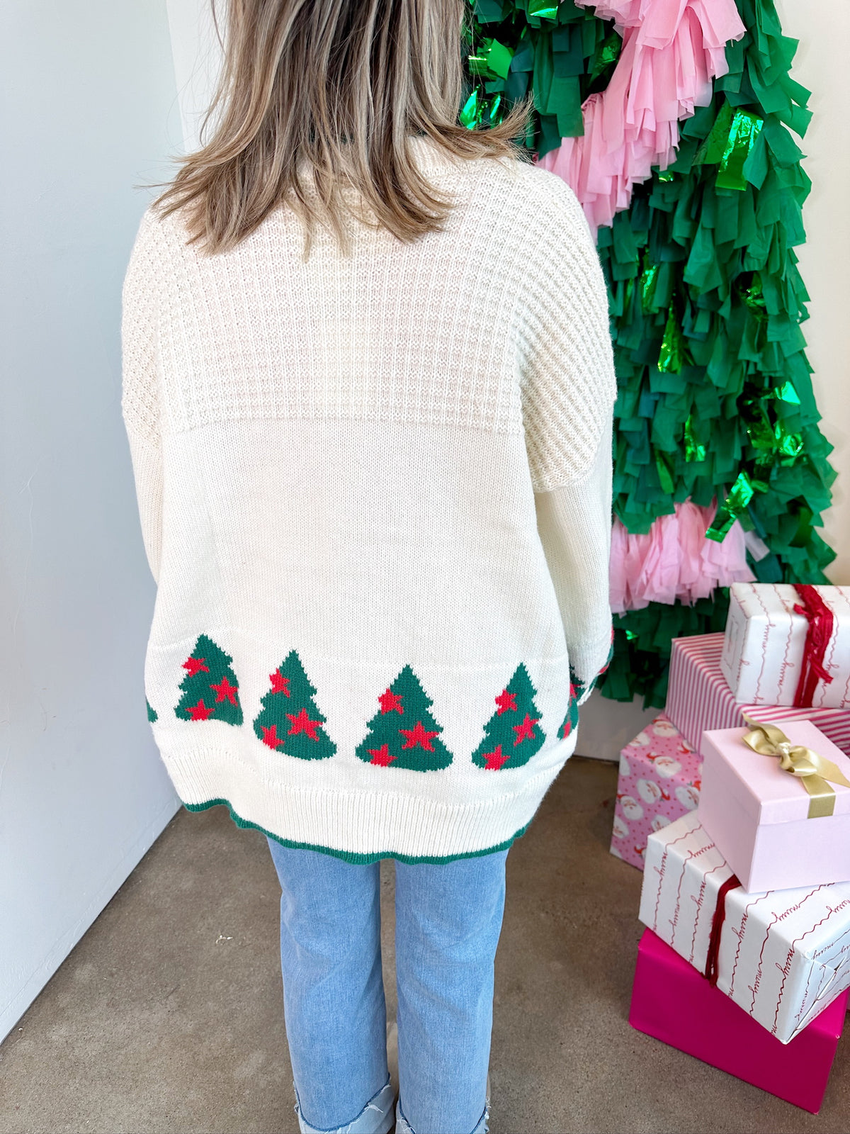 Christmas Tree Sweater Cardigan