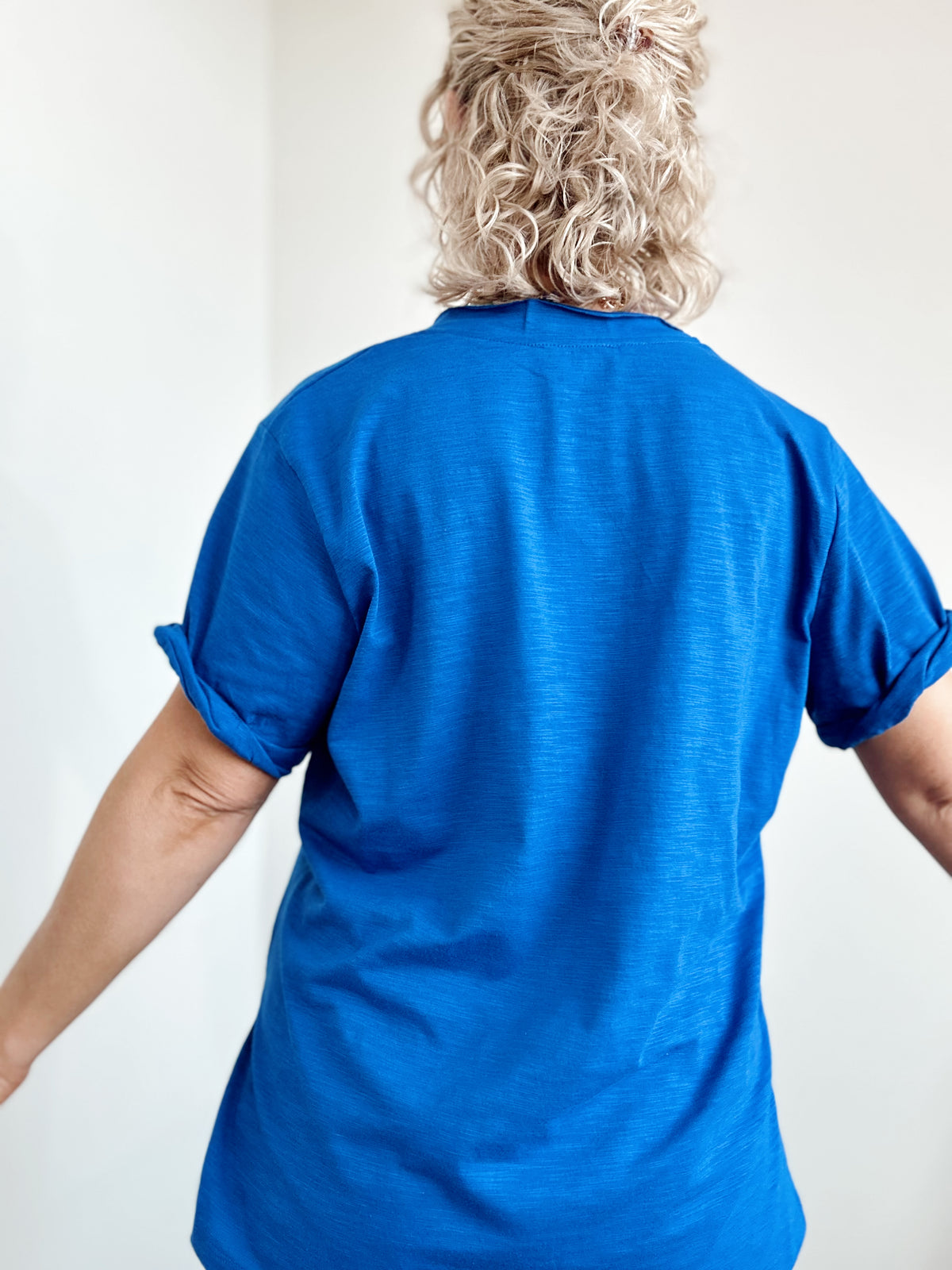 Sydney V-neck Short Sleeve Top Cobalt
