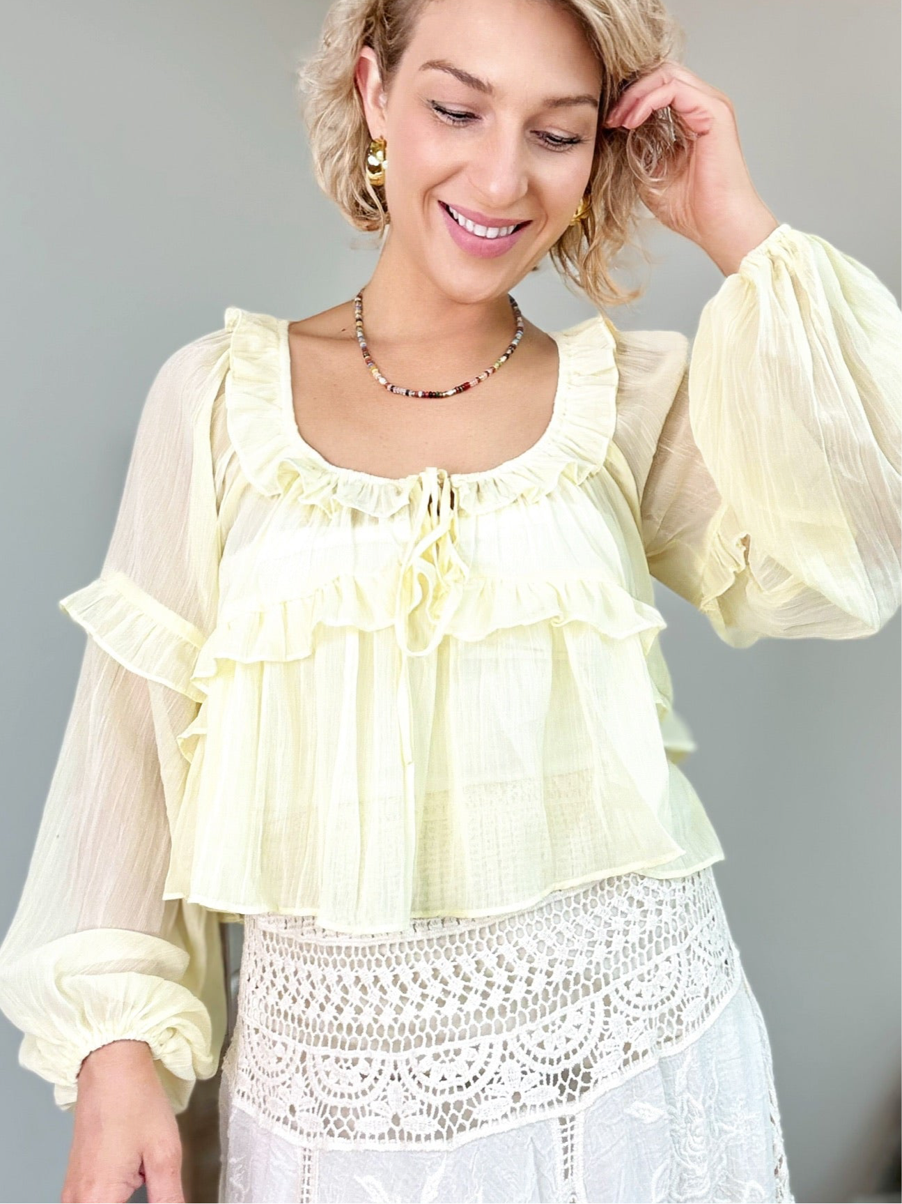 Rebecca Ruffle Blouse