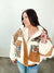 Helena Quilted Contrast Jacket Ivory