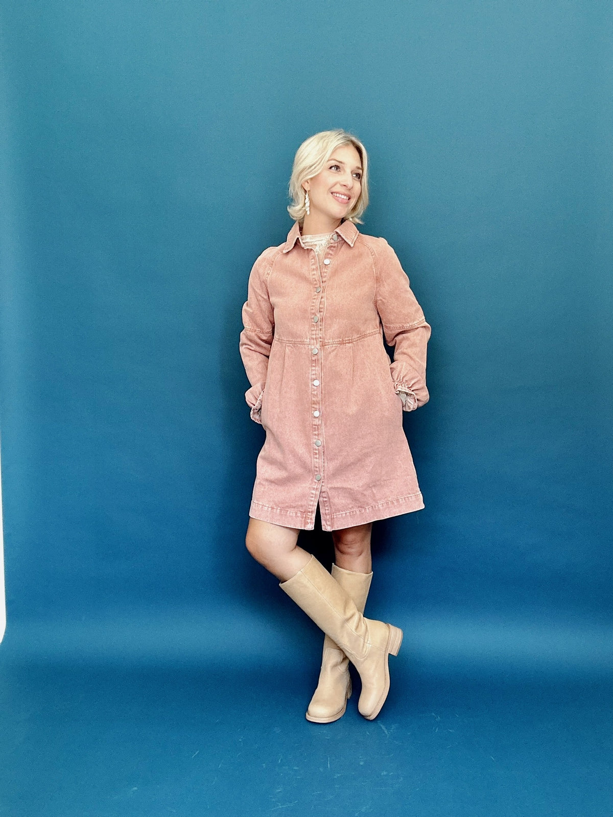 Elise Mini Dress Brick