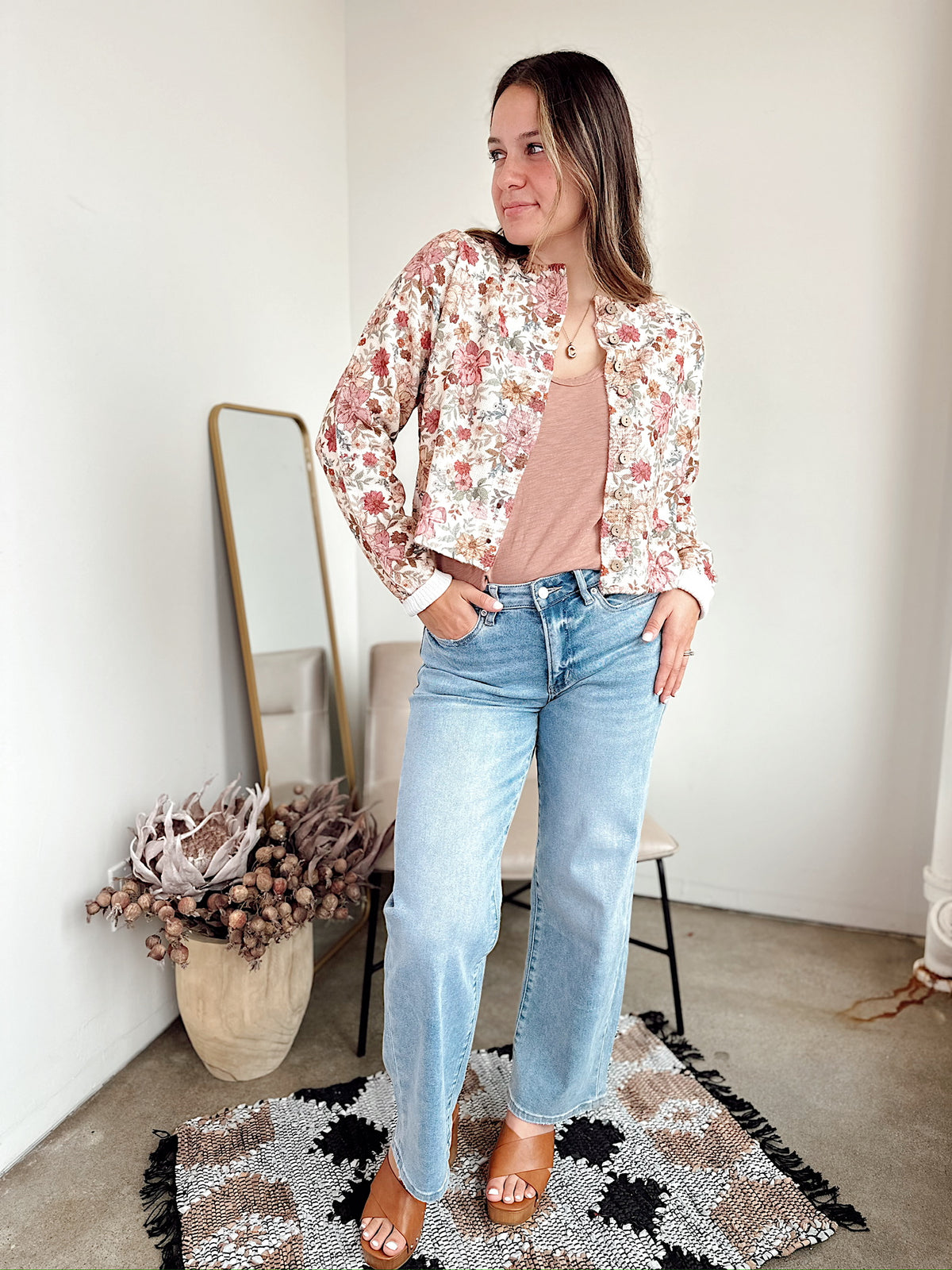 Parker Floral Cardigan Top